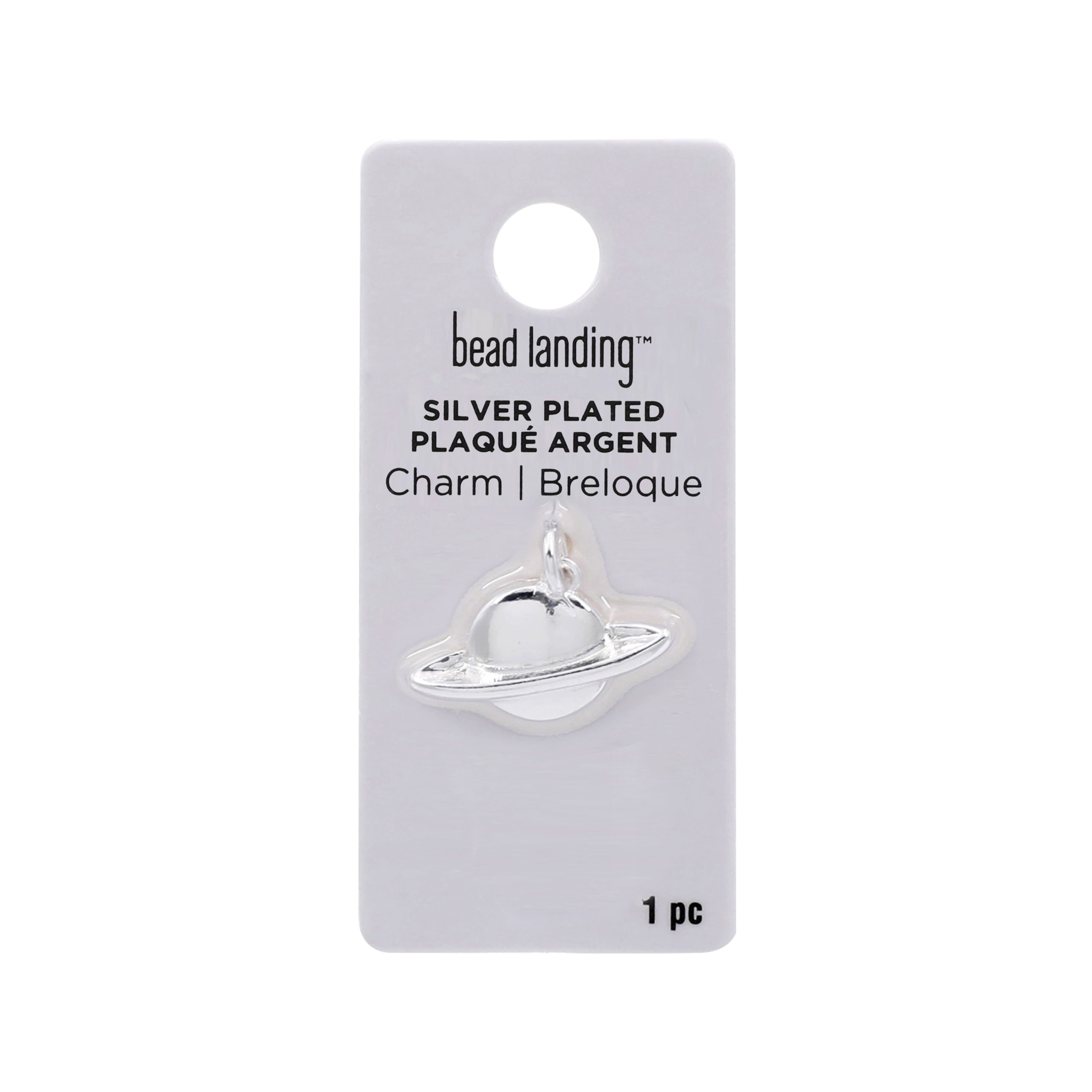 Silver Plated Planet Charm by Bead Landing&#x2122;