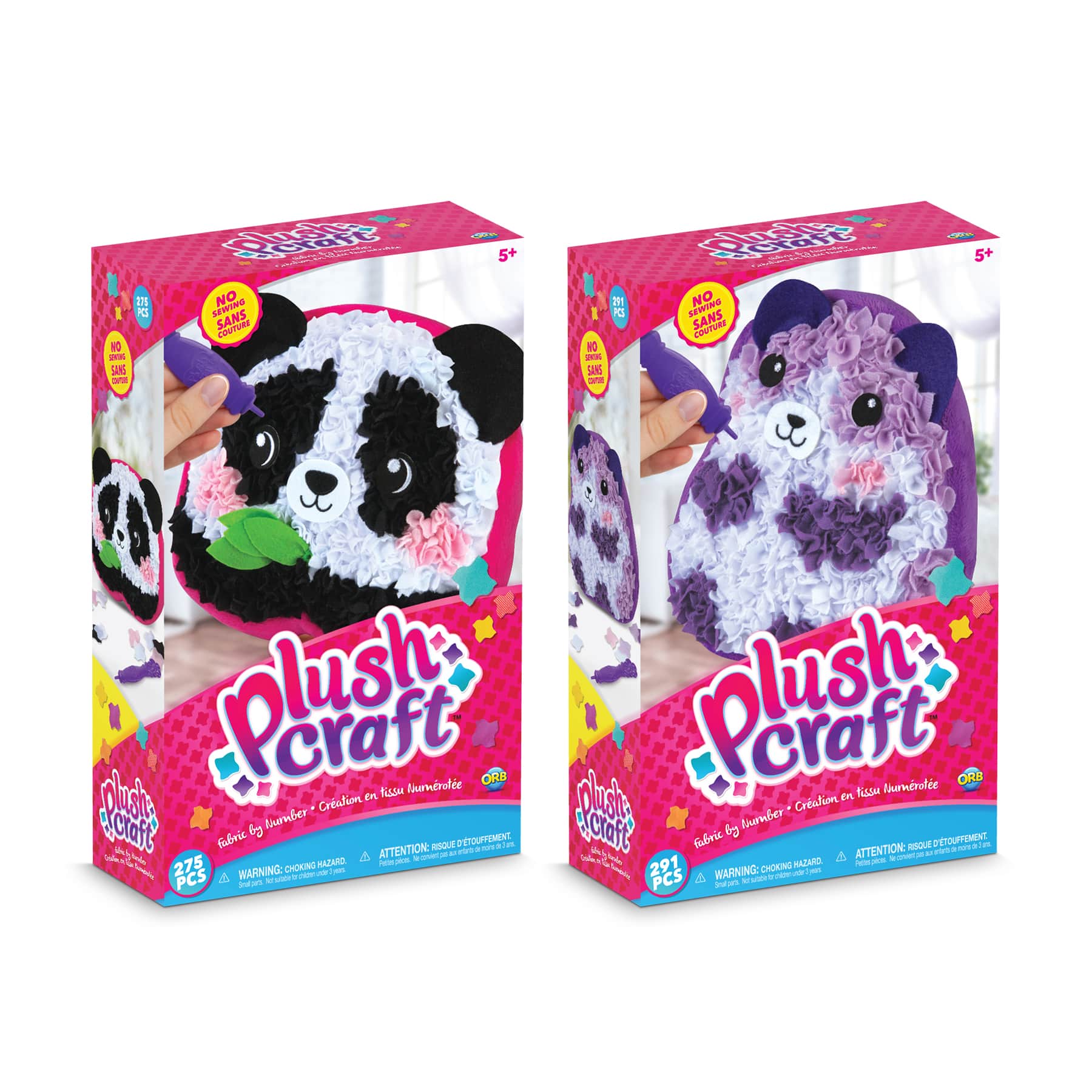 12 Pack: Assorted PlushCraft™ Fabric by Number Animal Pillow Kit