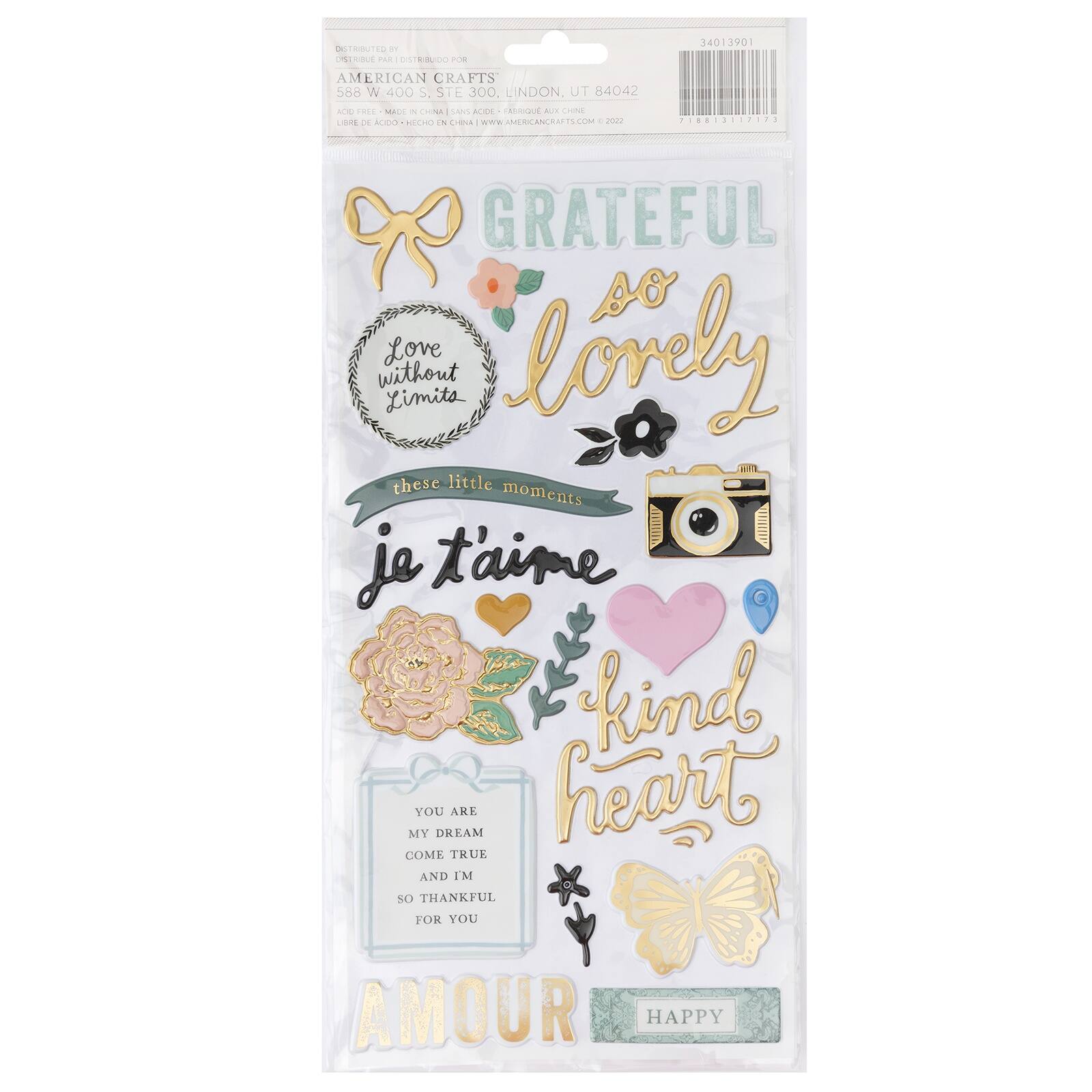 Thickers&#x2122; Maggie Holmes Parasol Splendid Phrase Puffy Stickers