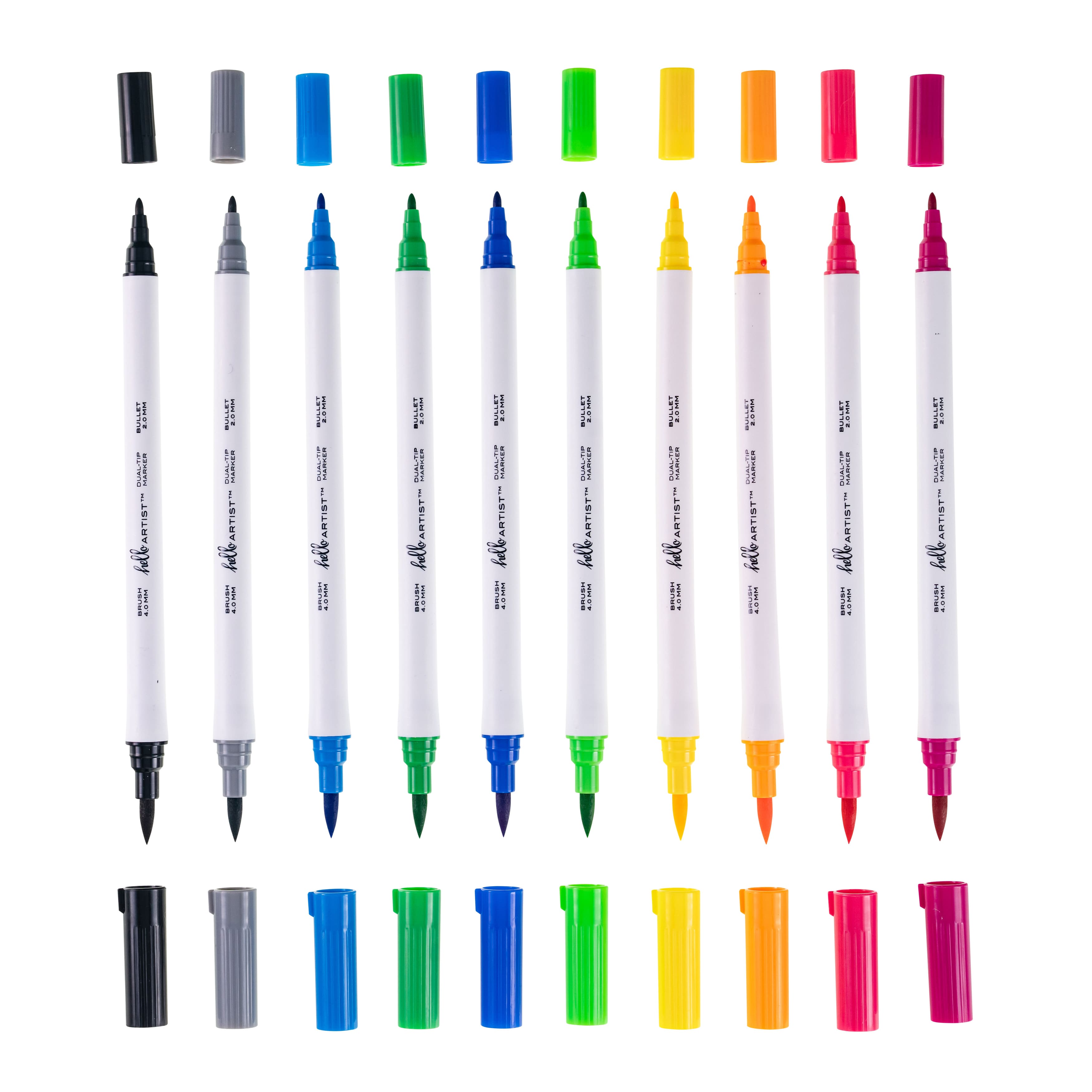 Hello, Artist!&#x2122; 10-Piece Dual Brush Marker Set