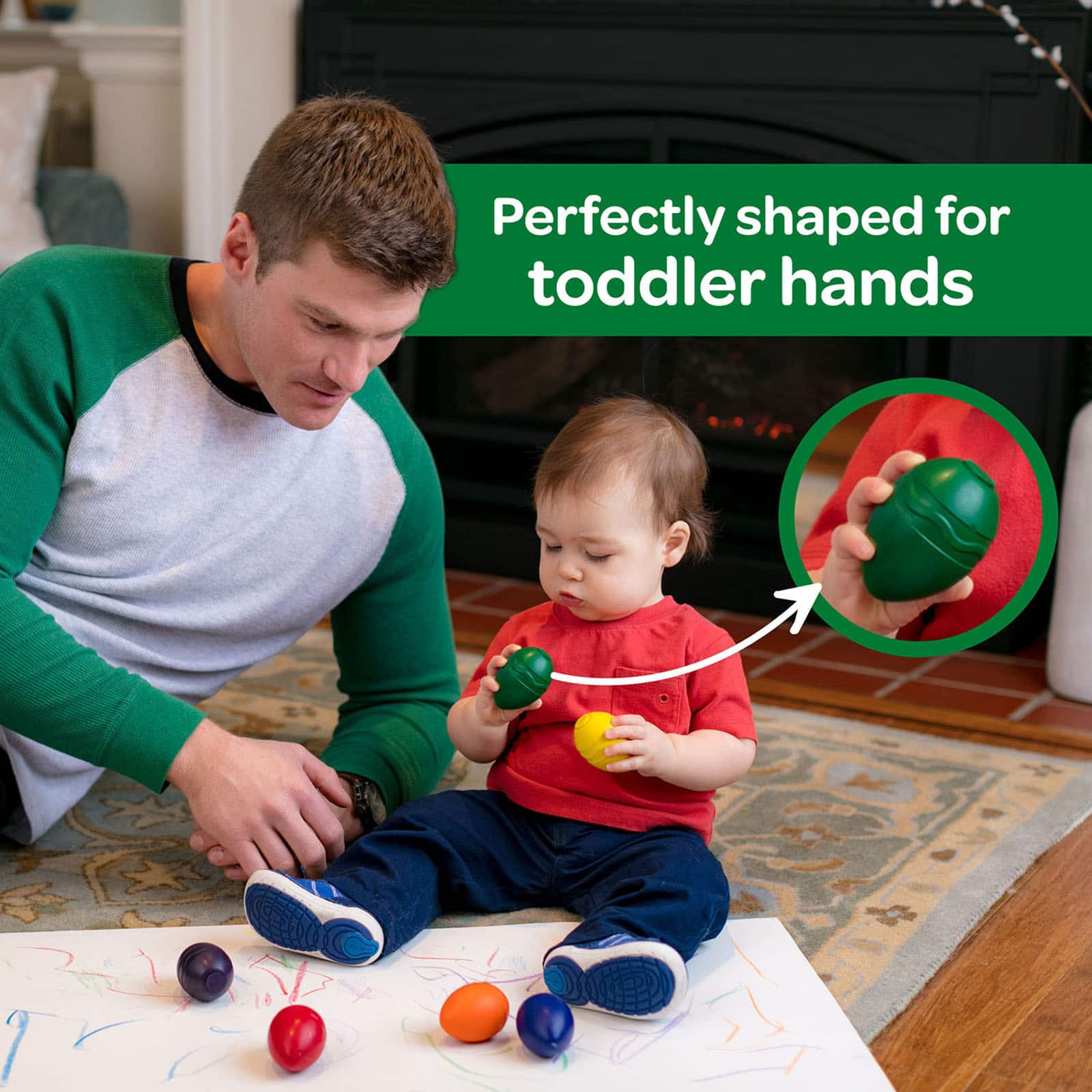 Crayola® Washable Palm-Grasp Crayons, 12ct.