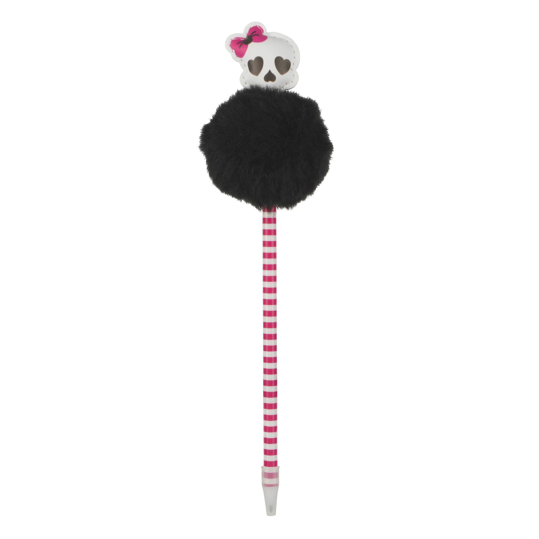 8&#x22; Black &#x26; White Skull Pom Pom Pen by Creatology&#x2122;