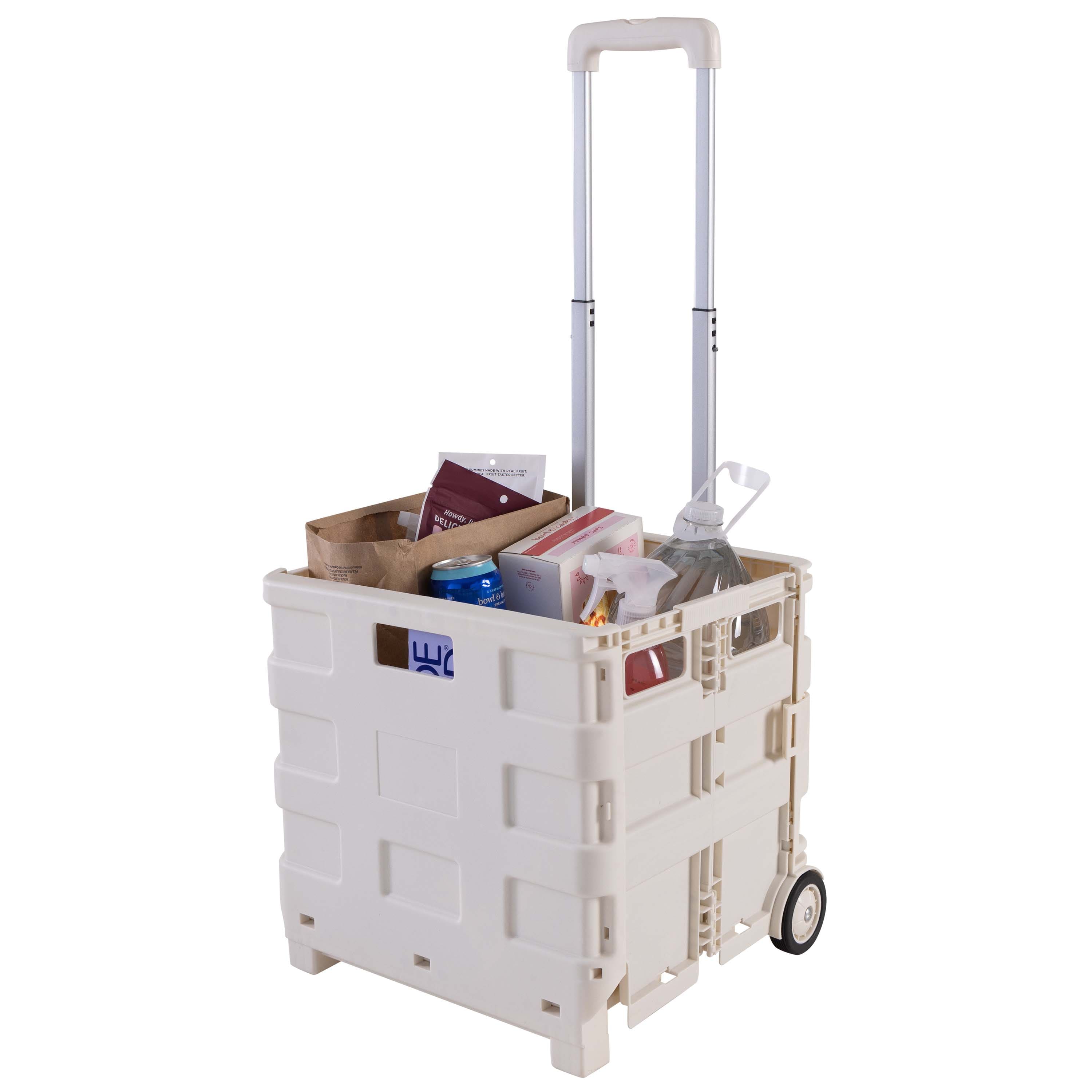 Simplify Tote &#x26; Go White Collapsible Utility Cart