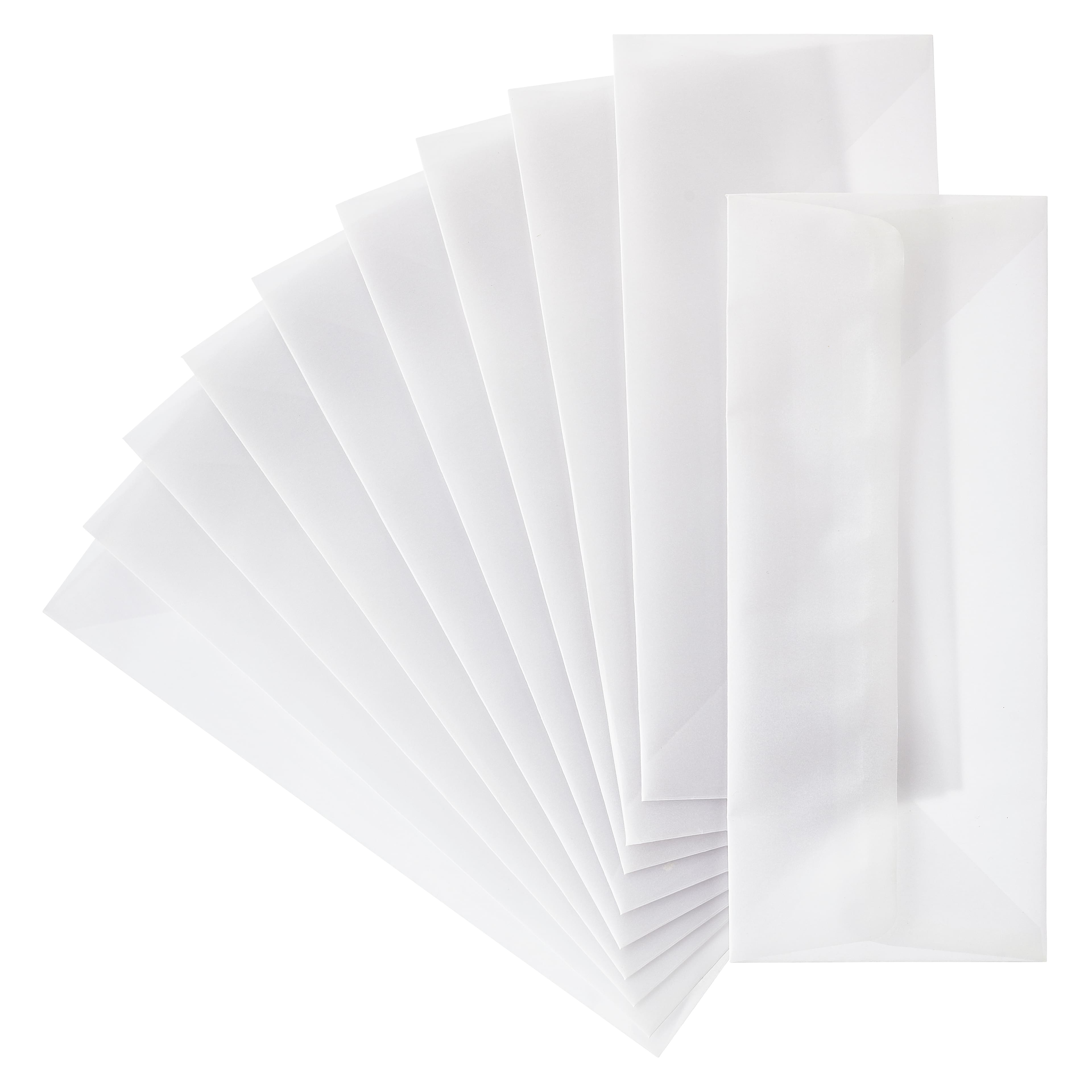 3.75&#x22; x 8.75&#x22; White Slimline Vellum Envelopes by Recollections&#x2122;, 10ct.
