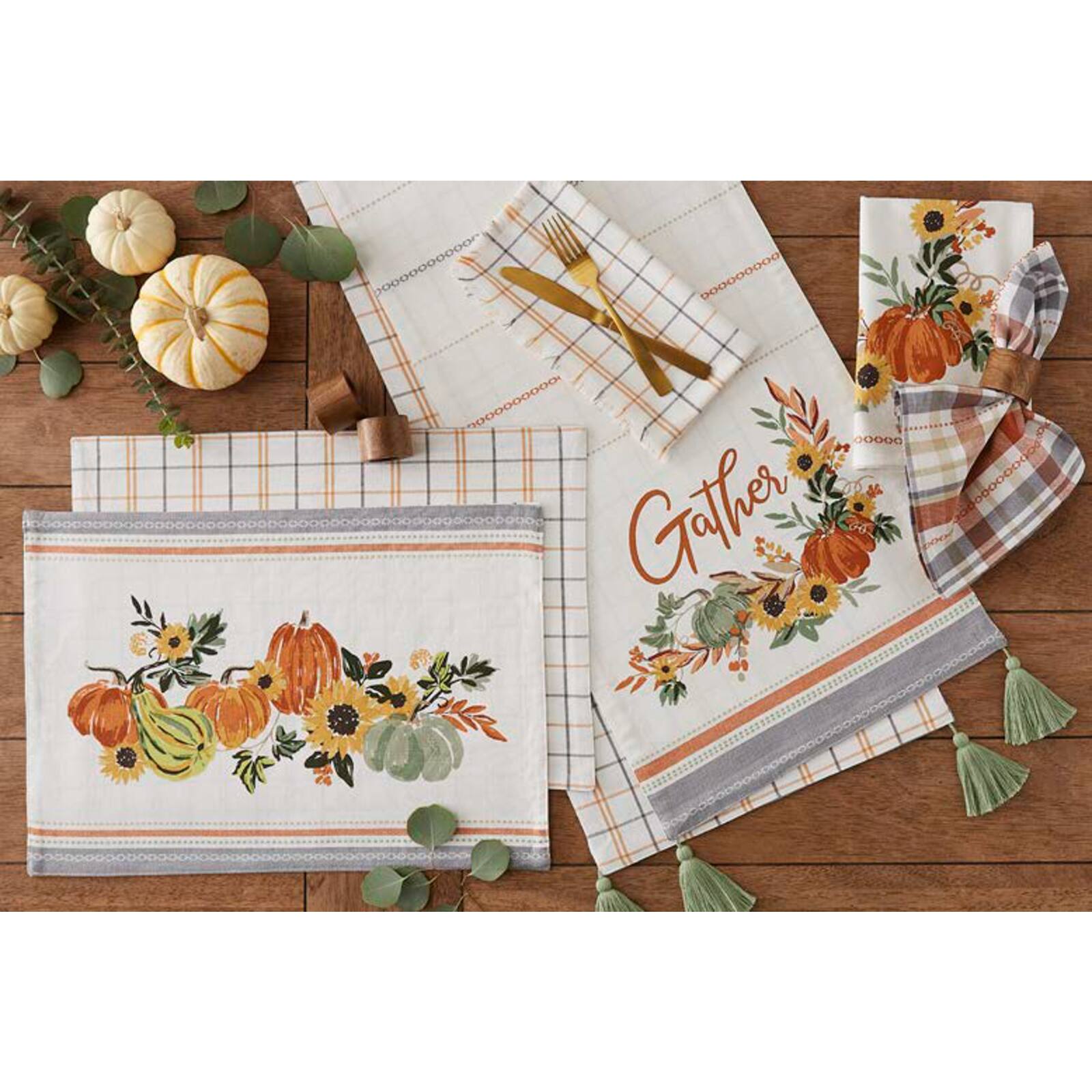 DII&#xAE; Autumn Afternoon Plaid Dinner Napkins, 6ct.
