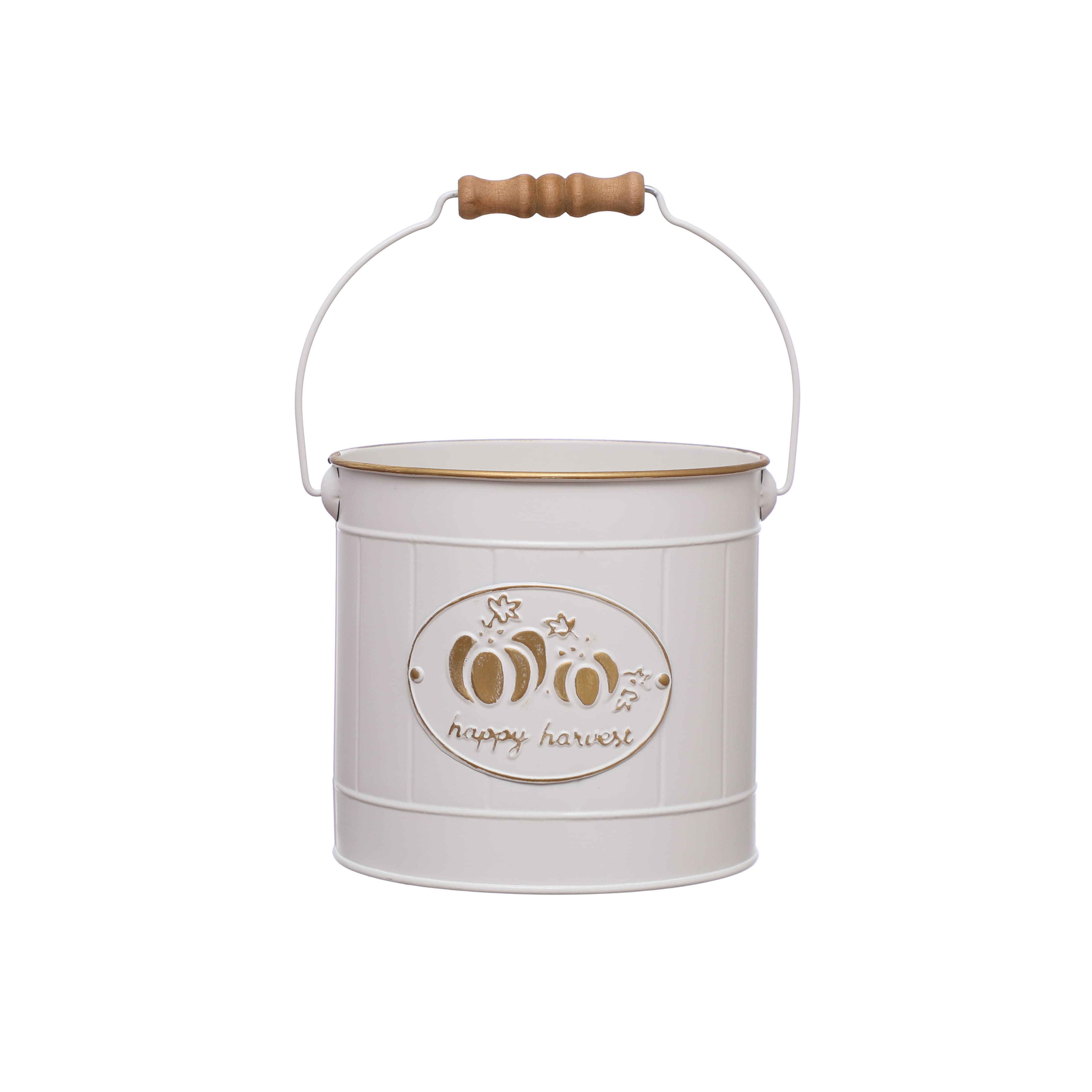 7&#x22; Cream Happy Harvest Pail Container by Ashland&#xAE;