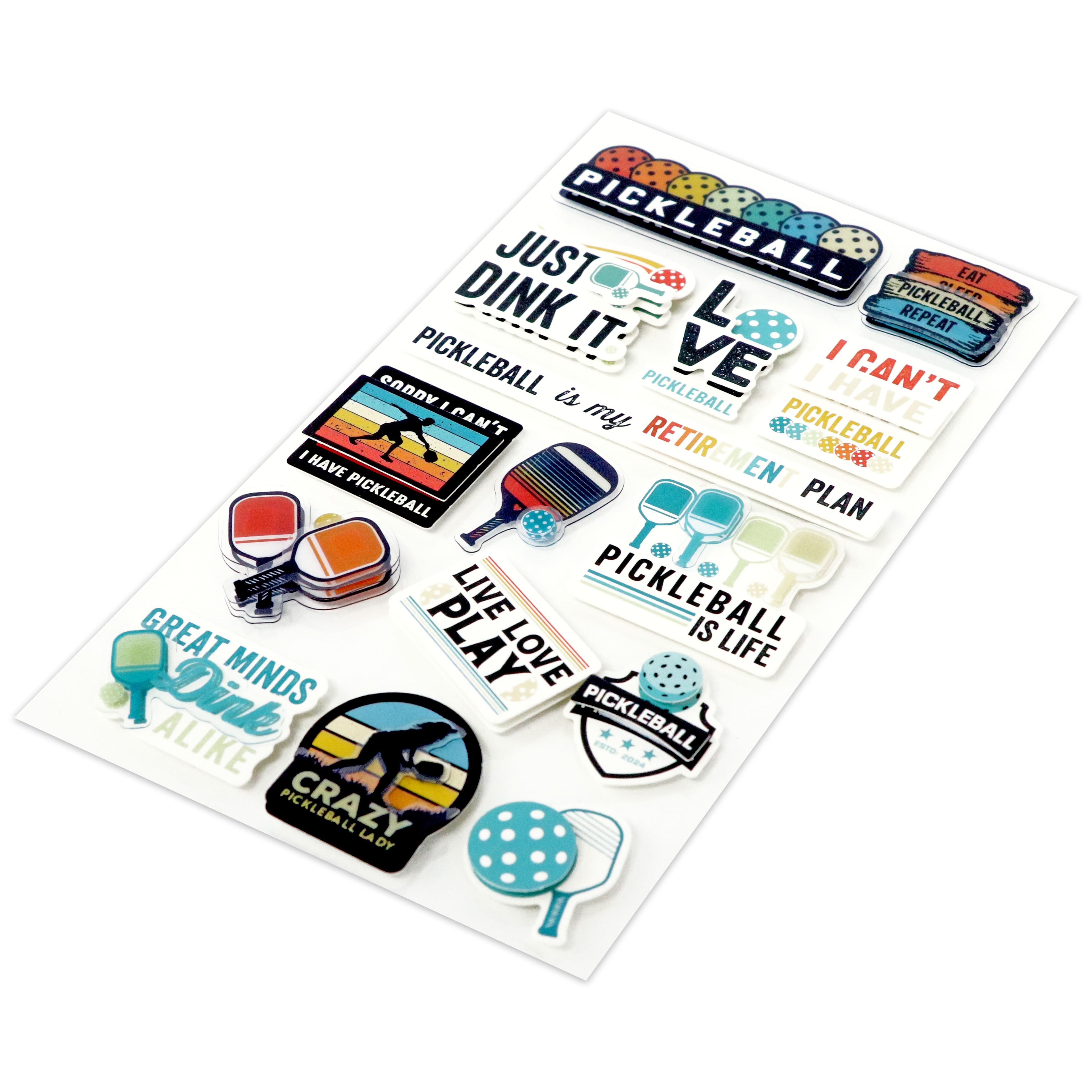 Pickleball Dimensional Stickers by Recollections™