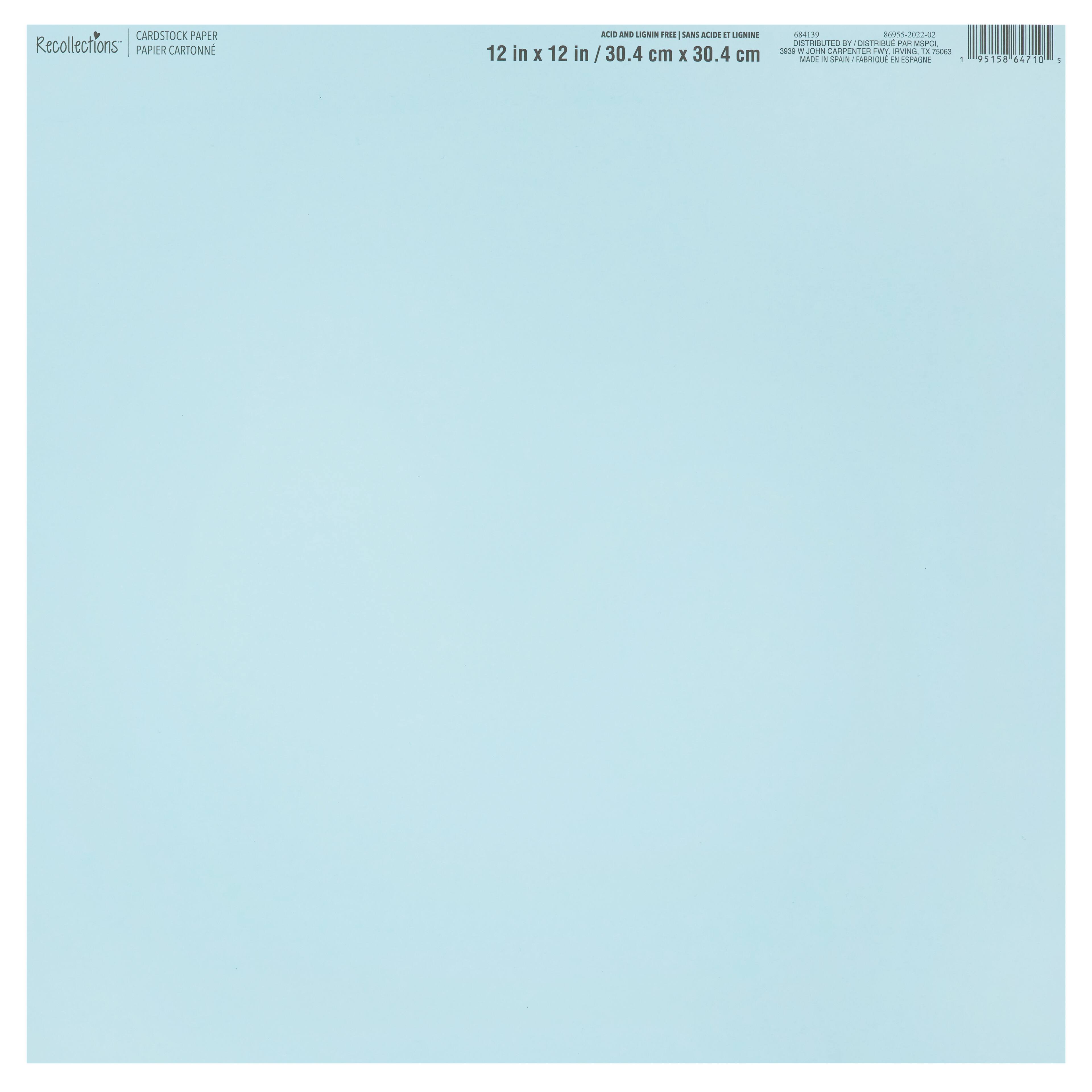 60 Pack: Smooth Solid Cardstock Paper by Recollections™, 12" x 12"