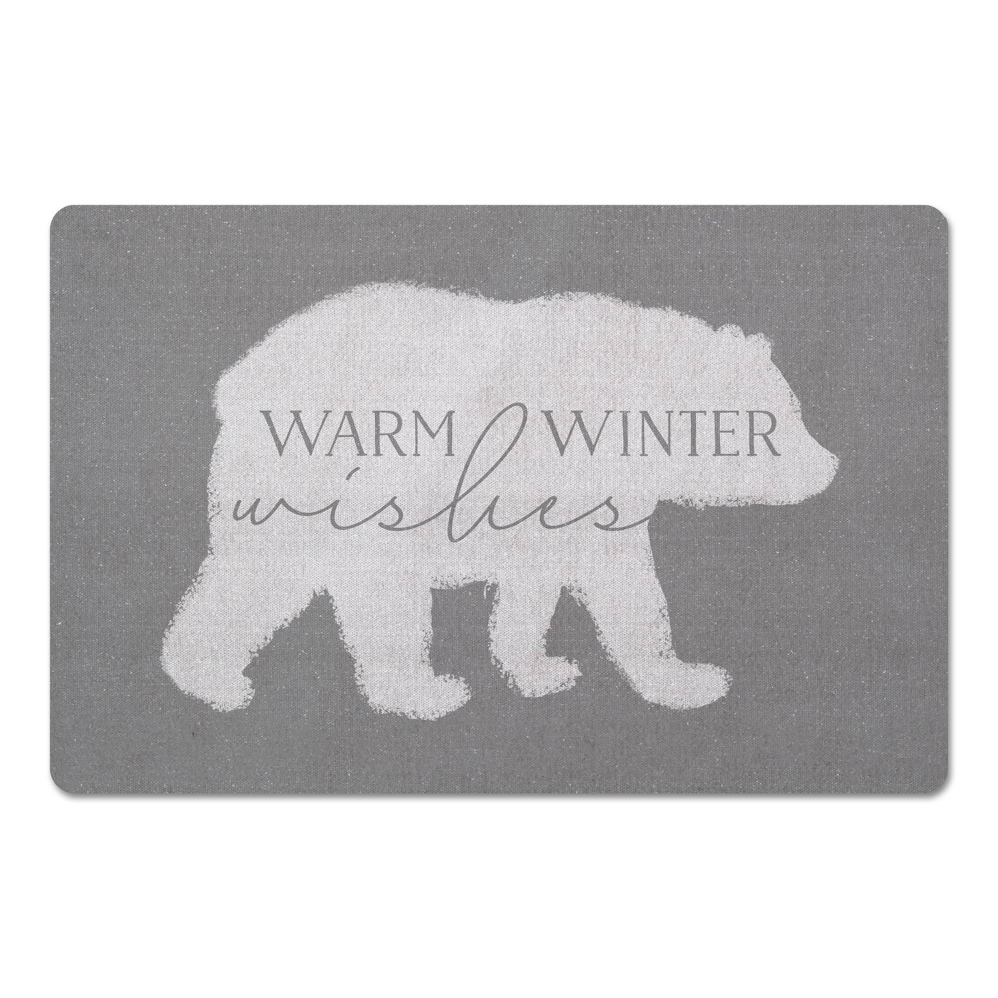 Warm Winter Wishes 27x18 Floor Mat