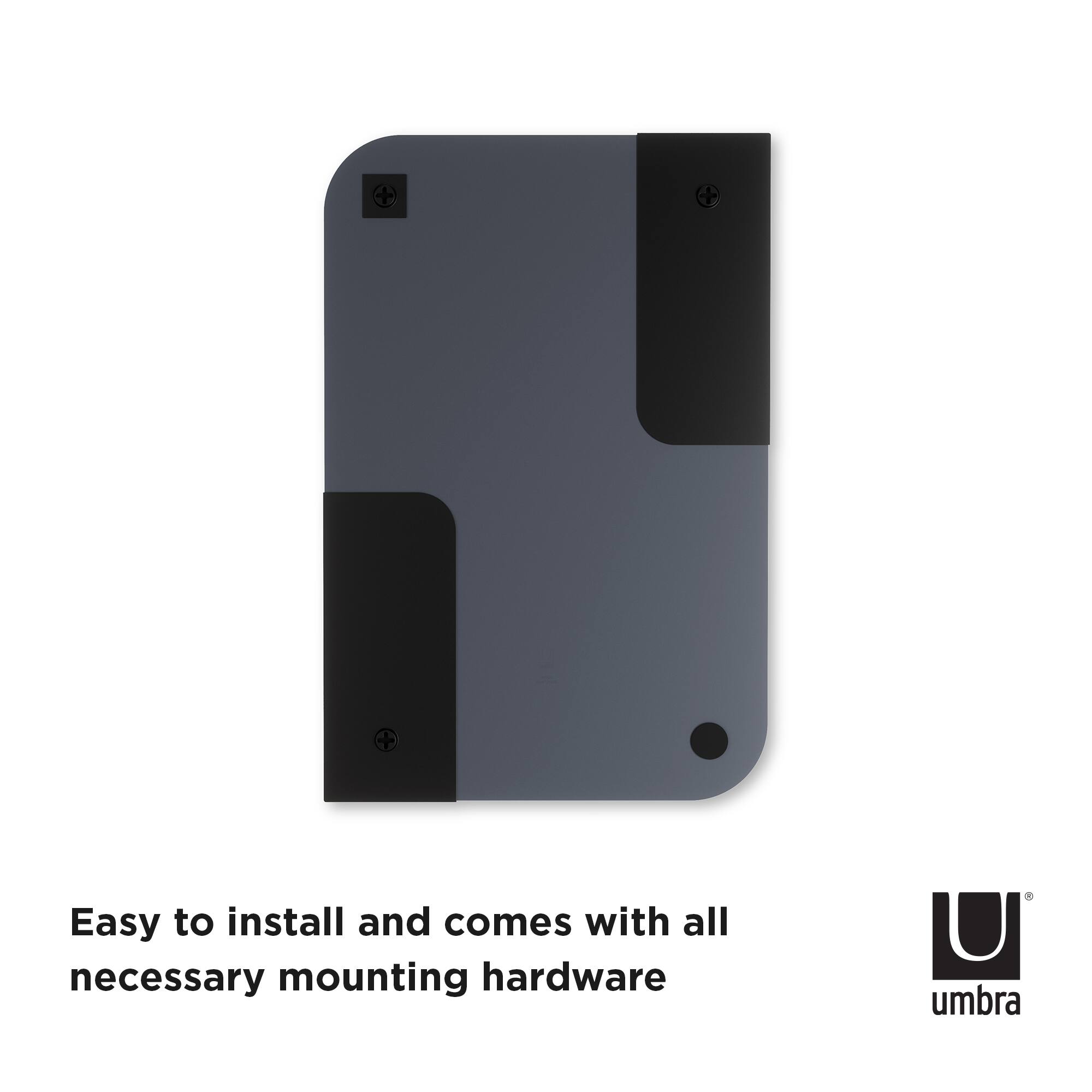 Umbra 30&#x22; Black Alcove Rectangular Mirror