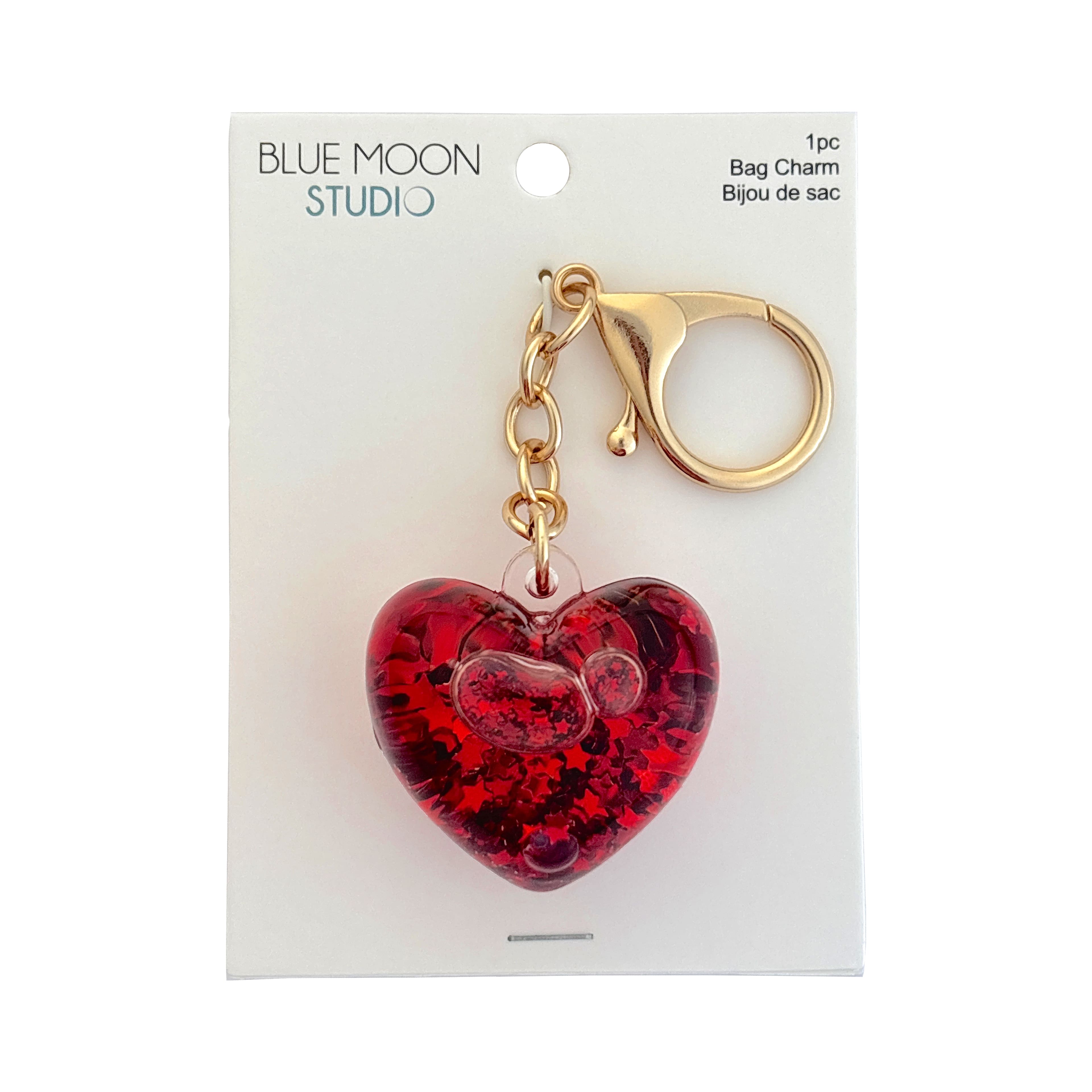 Blue Moon Studio™ Red Shaker Heart Bag Charm