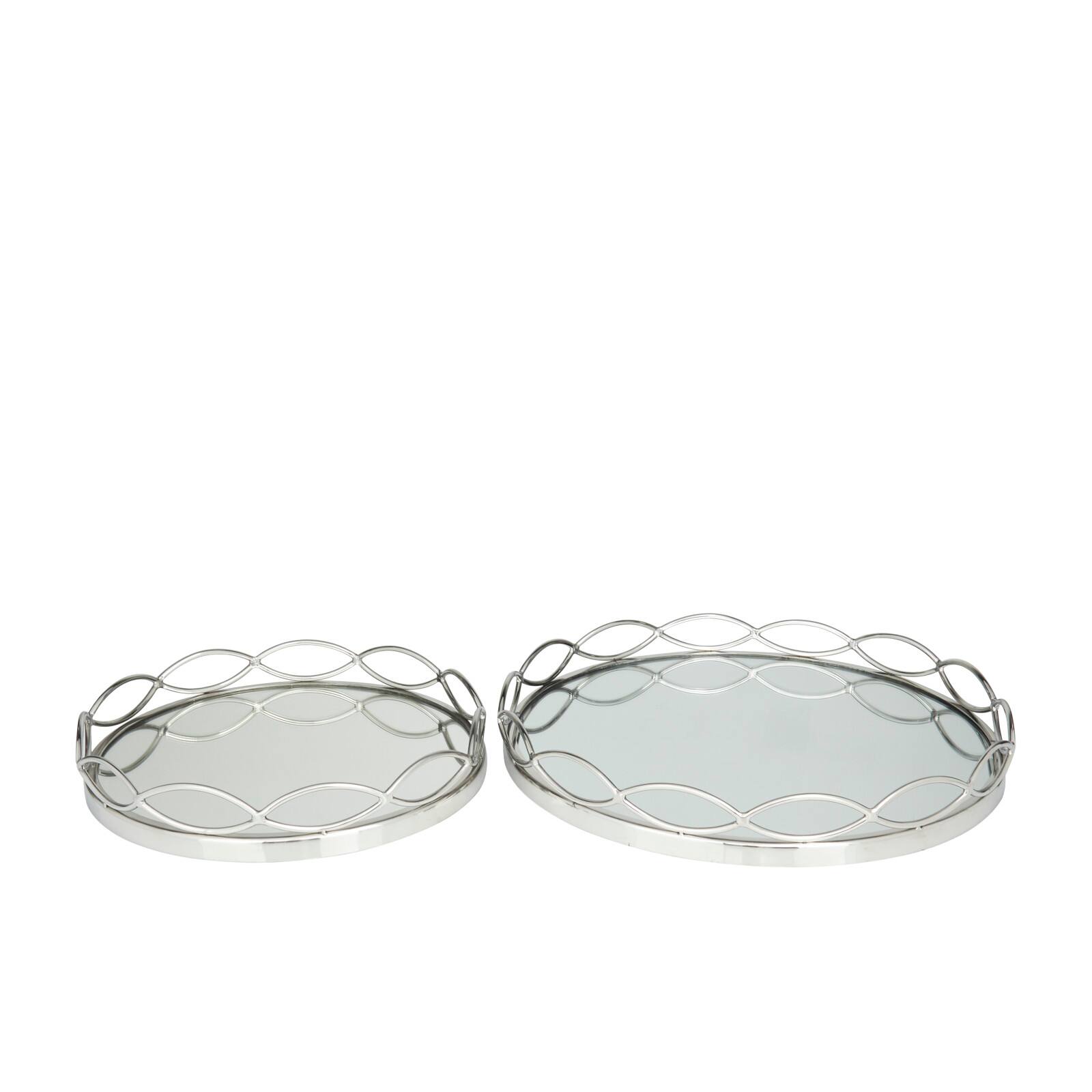 Contemporary Metal Tray Set