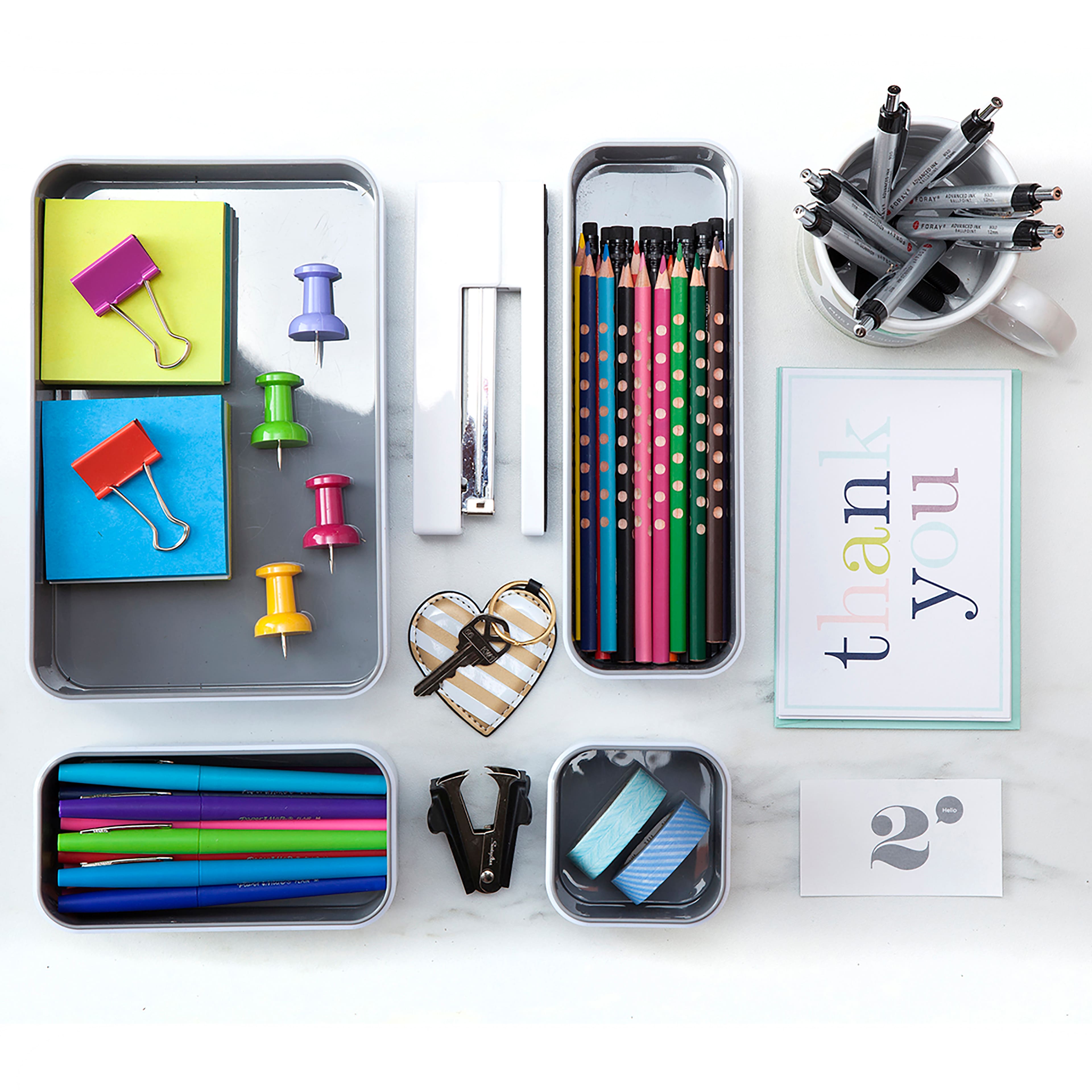 Advantus Fusion Plastic Organizer Set