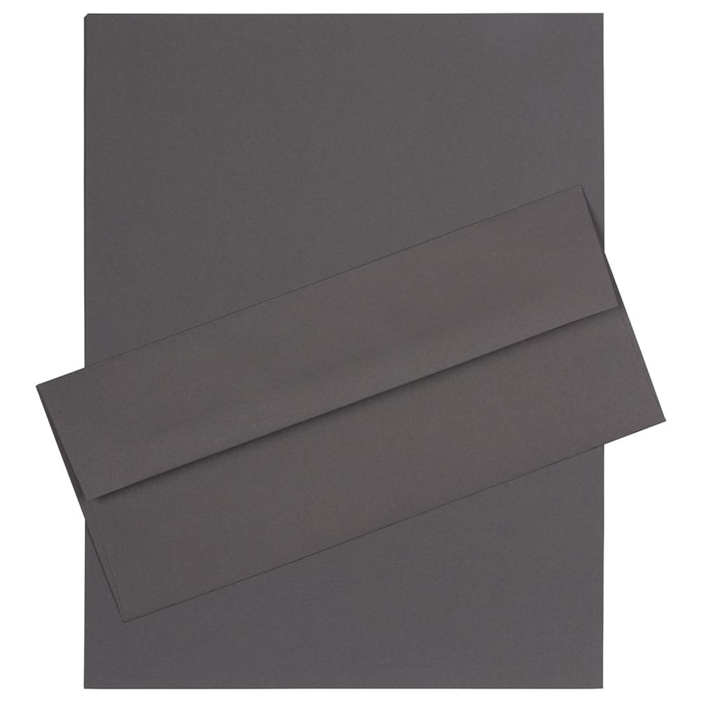 JAM Paper 8" x 11.5" Letter Paper & Envelopes #10 Business Stationery Set, 50ct. in Dark Gray | Michaels®