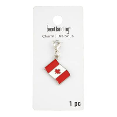 Metal Canadian Flag Charm by Bead Landing™ image