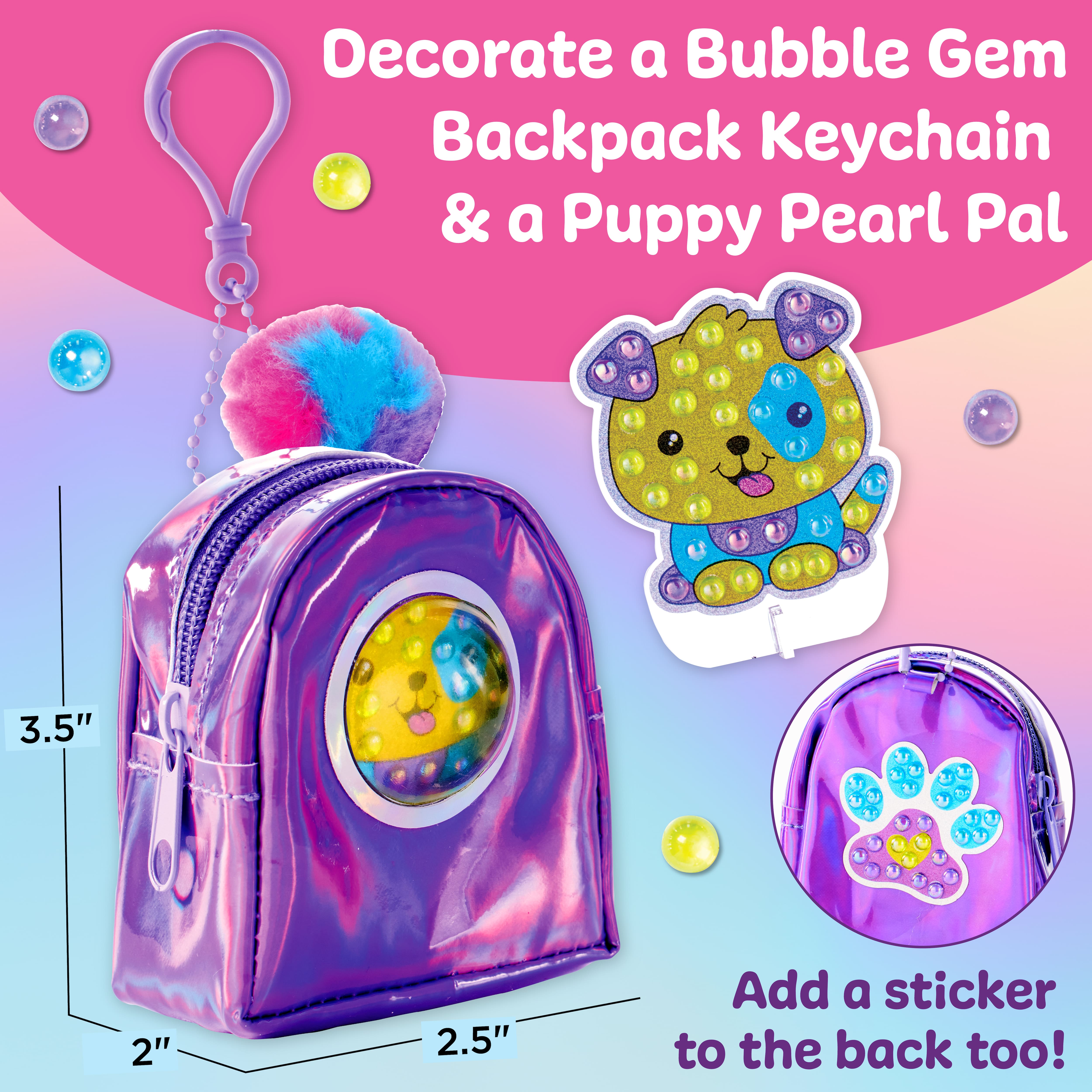 Creativity for Kids&#xAE; Bubble Gems&#x2122; Puppy Dog Backpack Keychain Kit