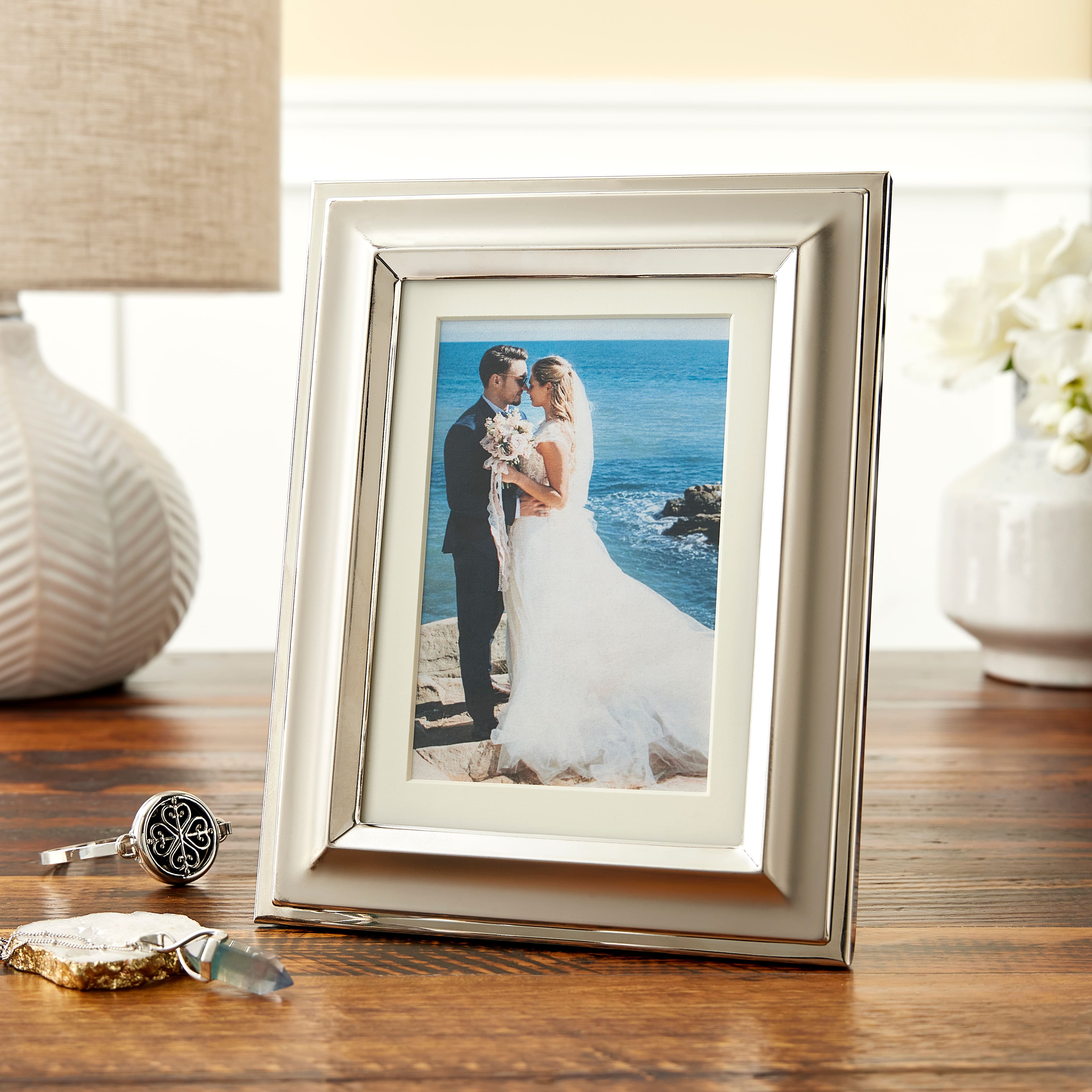 Expressions&#x2122; Silver Two Tone Frame with Mat by Studio D&#xE9;cor&#xAE;