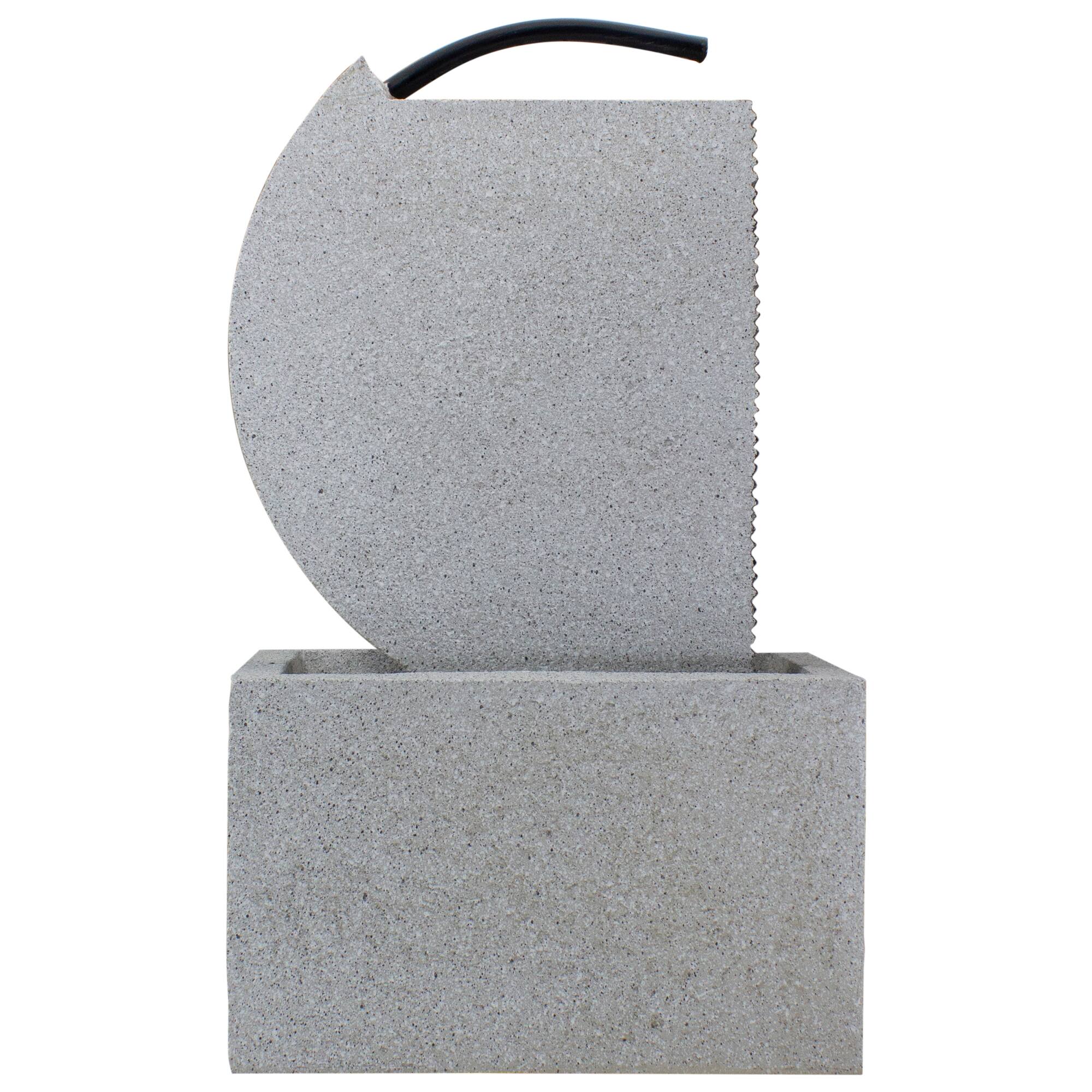 20" Gray Modern Style Rainfall Outdoor Water Fountain