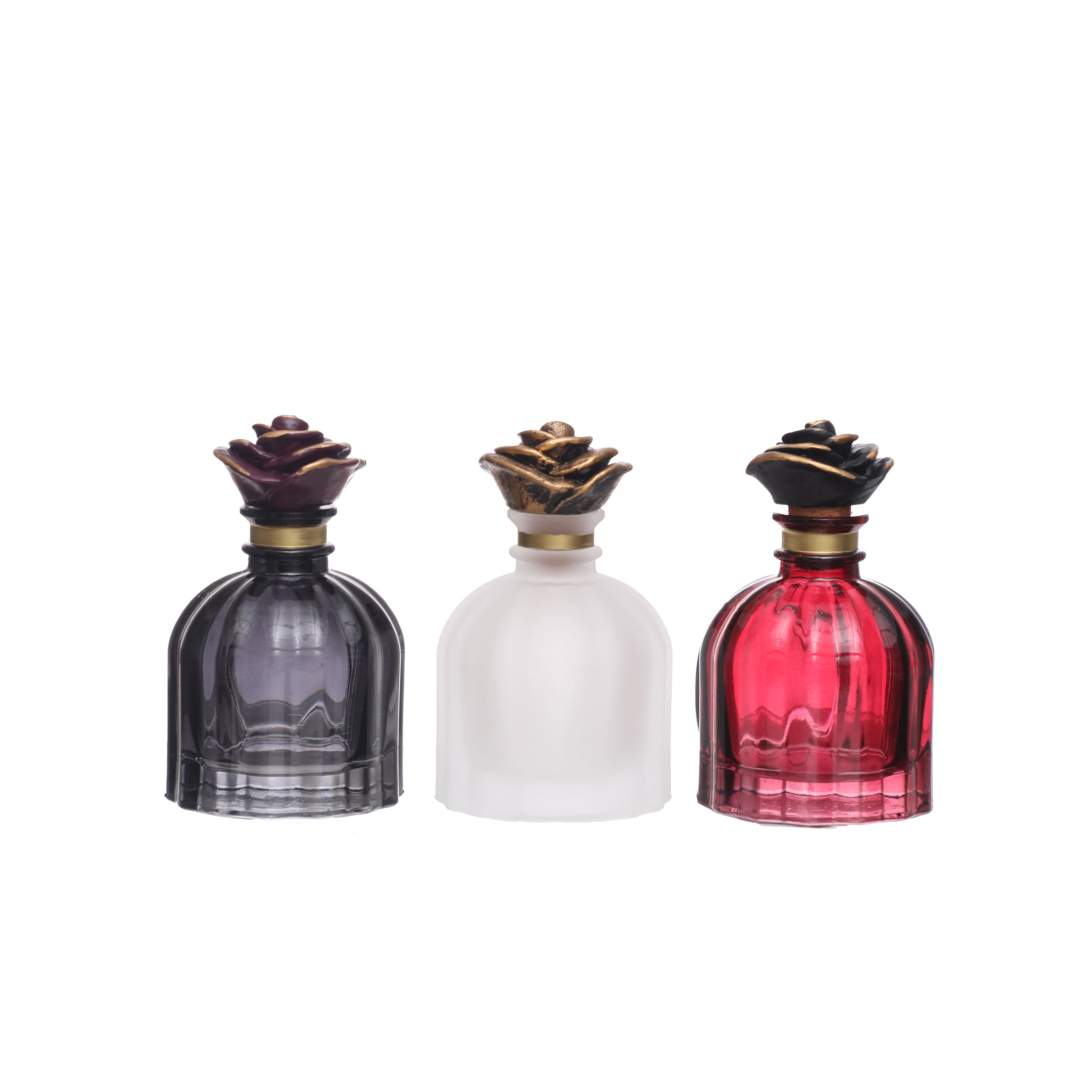 Assorted 4&#x22; Glass Bottle with Rose Top, 1pc. by Ashland&#xAE;