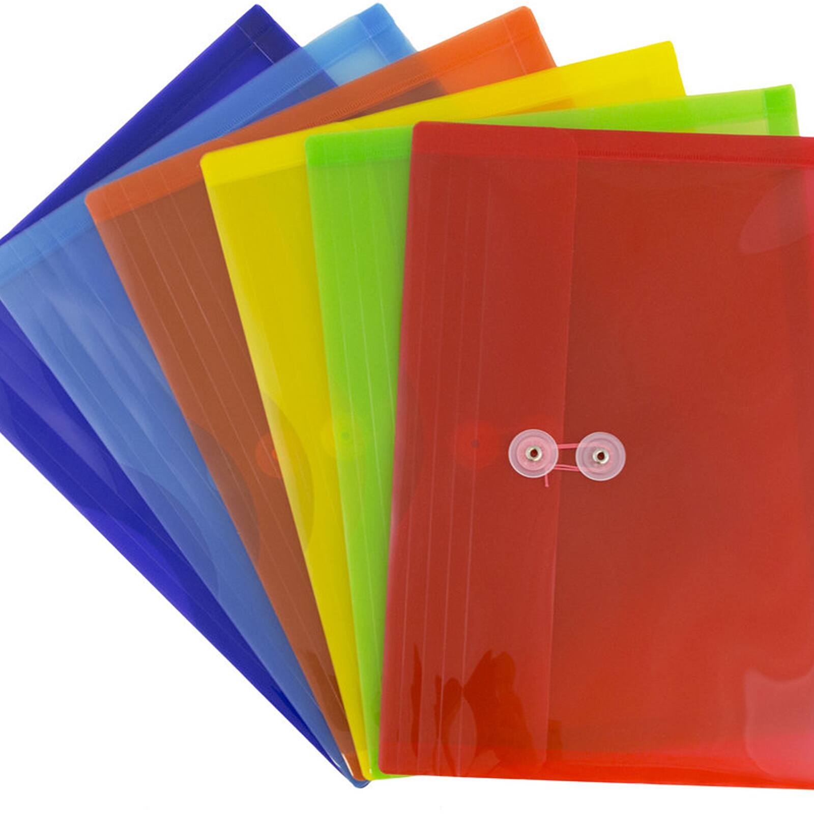 JAM Paper 9.75" x 13" Assorted Plastic Letter Button String Booklet Envelopes, 12ct.
