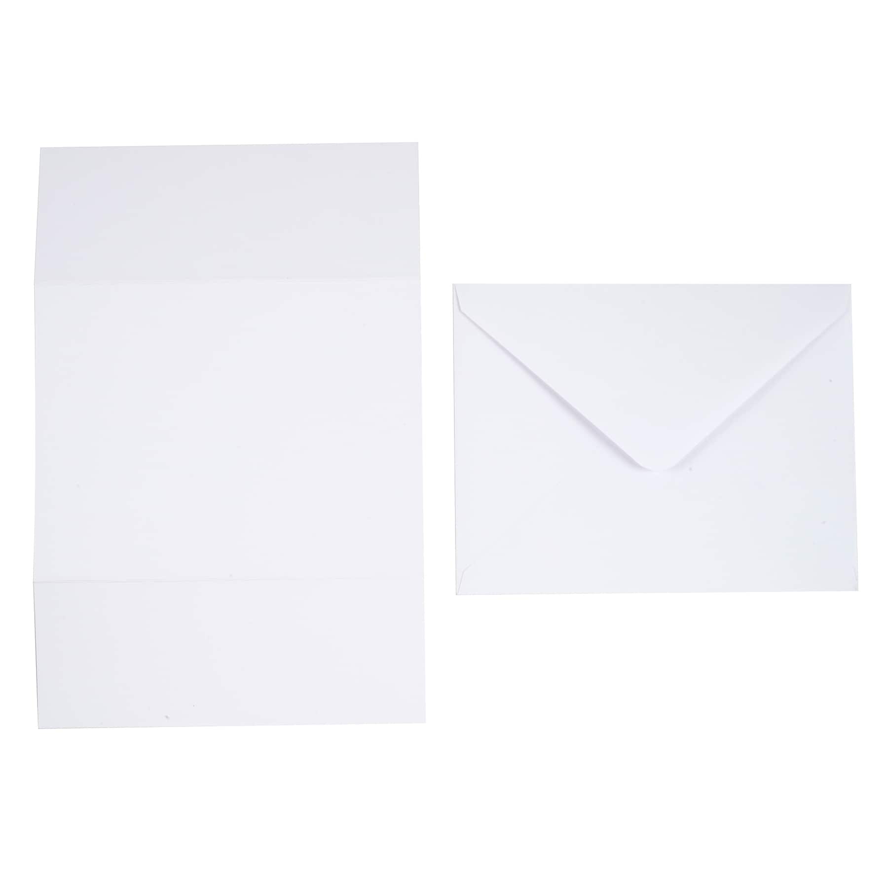 12 Packs: 10 ct. (120 total) 4.25" x 5.5" White Gatefold Cards & Envelopes by Recollections™