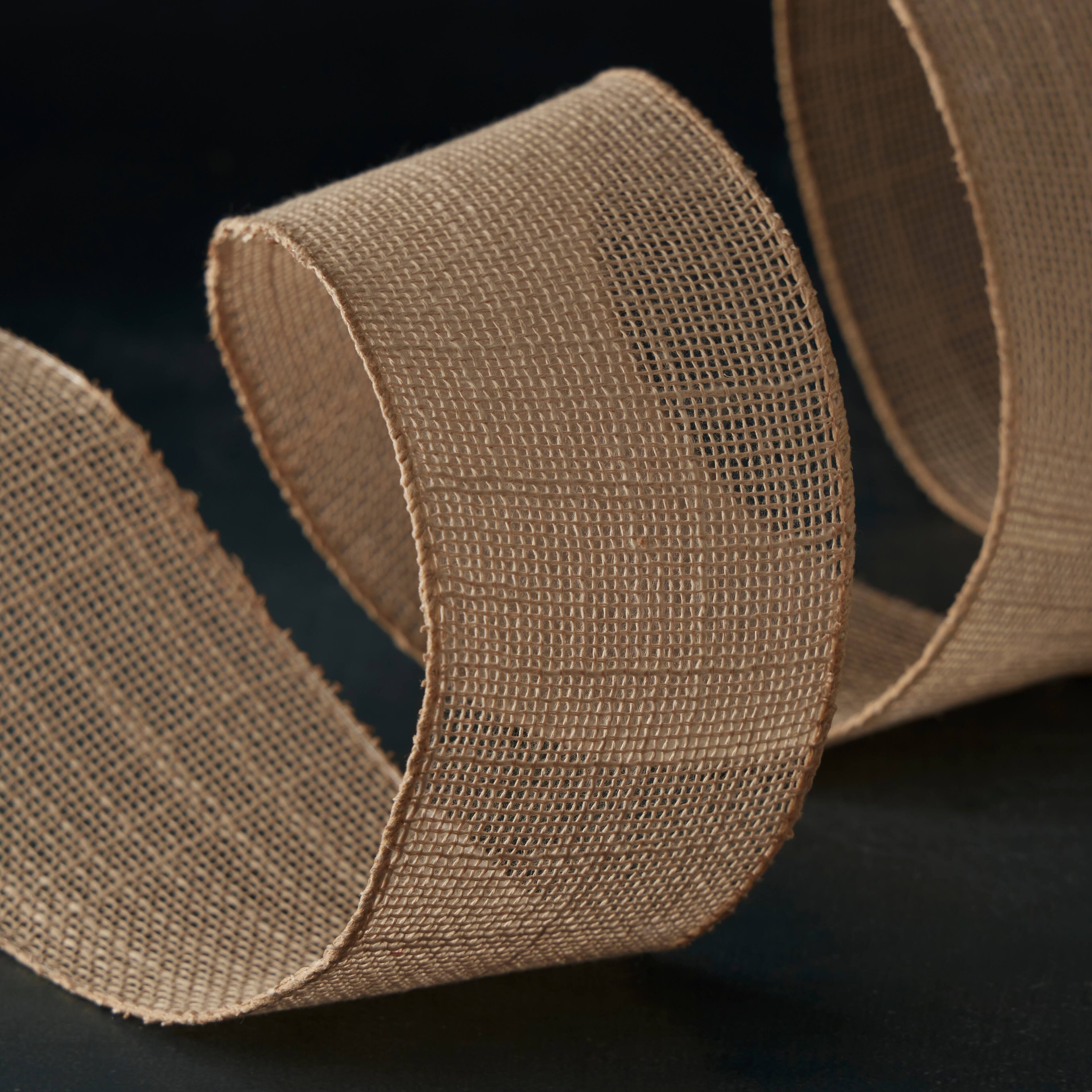 12 Pack: 2.5&#x22; x 25ft. Faux Burlap Wired Textured Ribbon by Celebrate It&#x2122; D&#xE9;cor