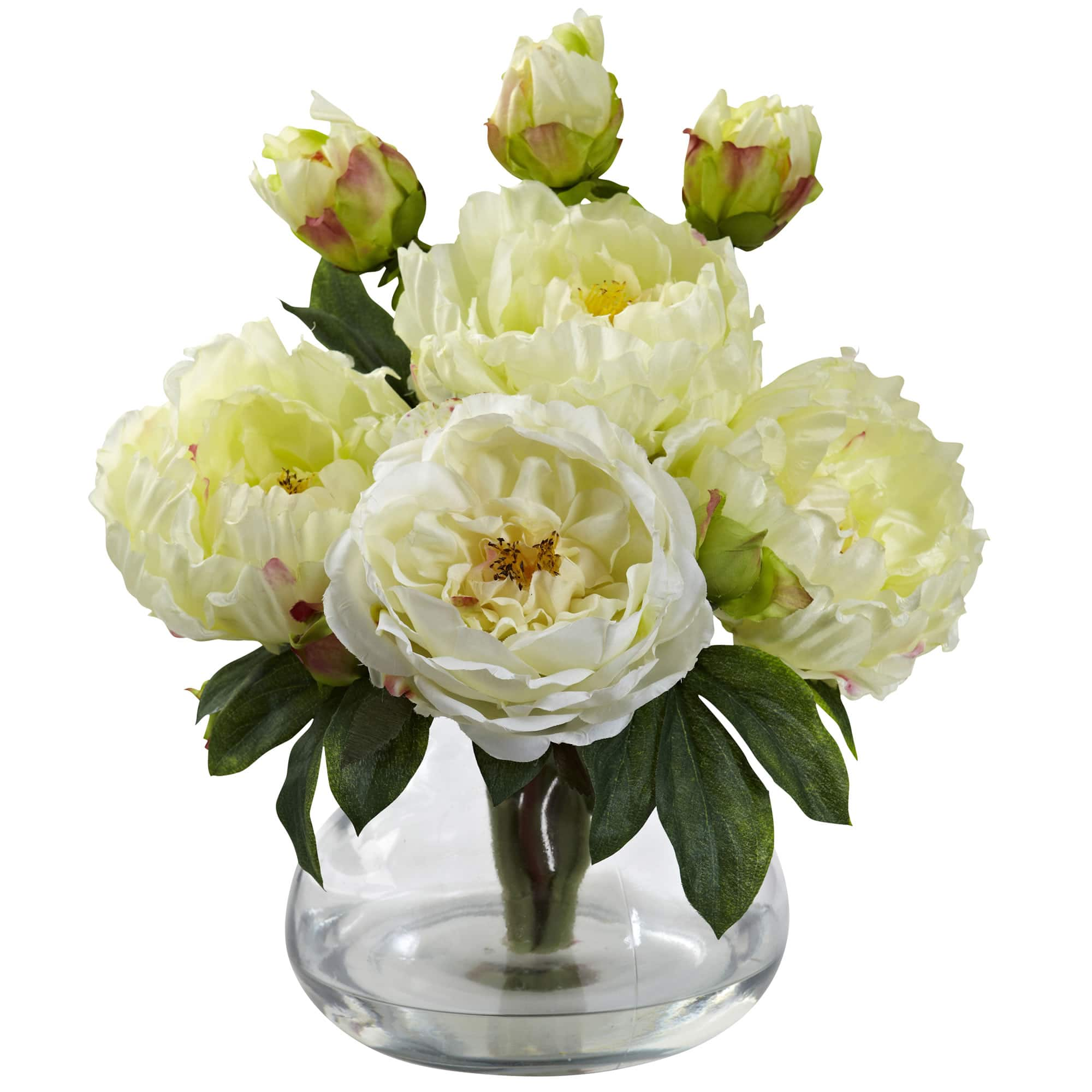 14.5" Peony & Rose Arrangement in Vase