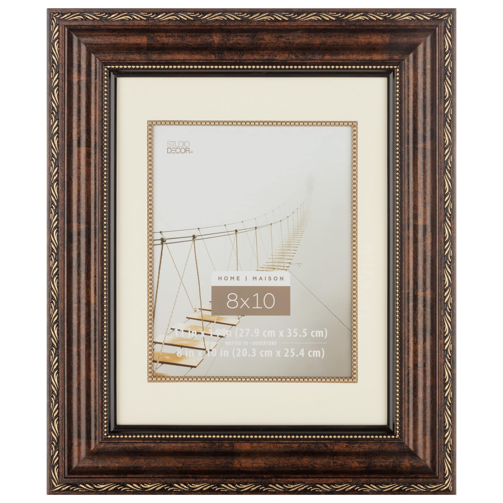 Home 8" x 10" Bronze Ornate Frame with Mat by Studio Décor®