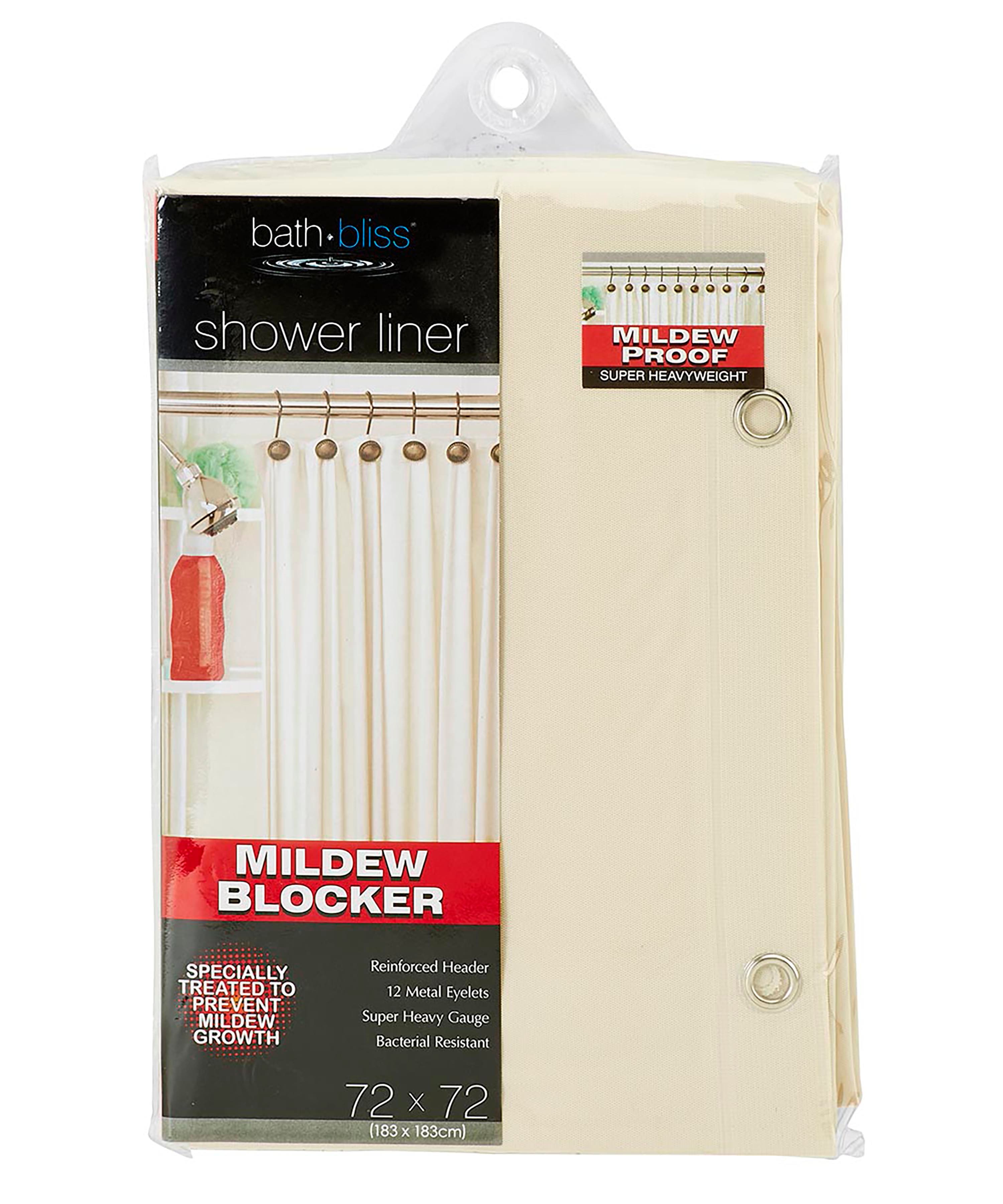 Bath Bliss Mildew Resistant Shower Liner