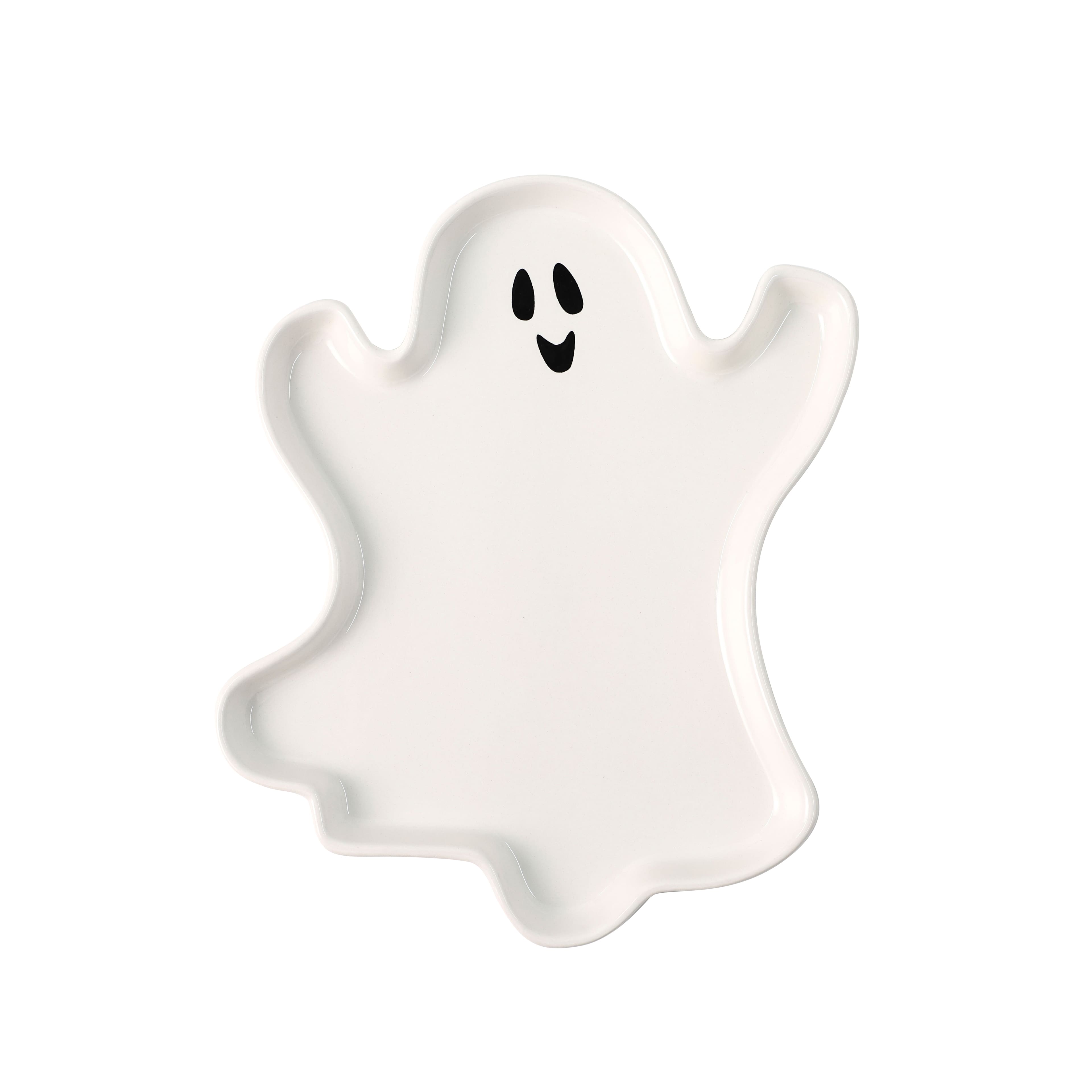 11.75&#x22; Ceramic Ghost Platter by Makery&#x2122;