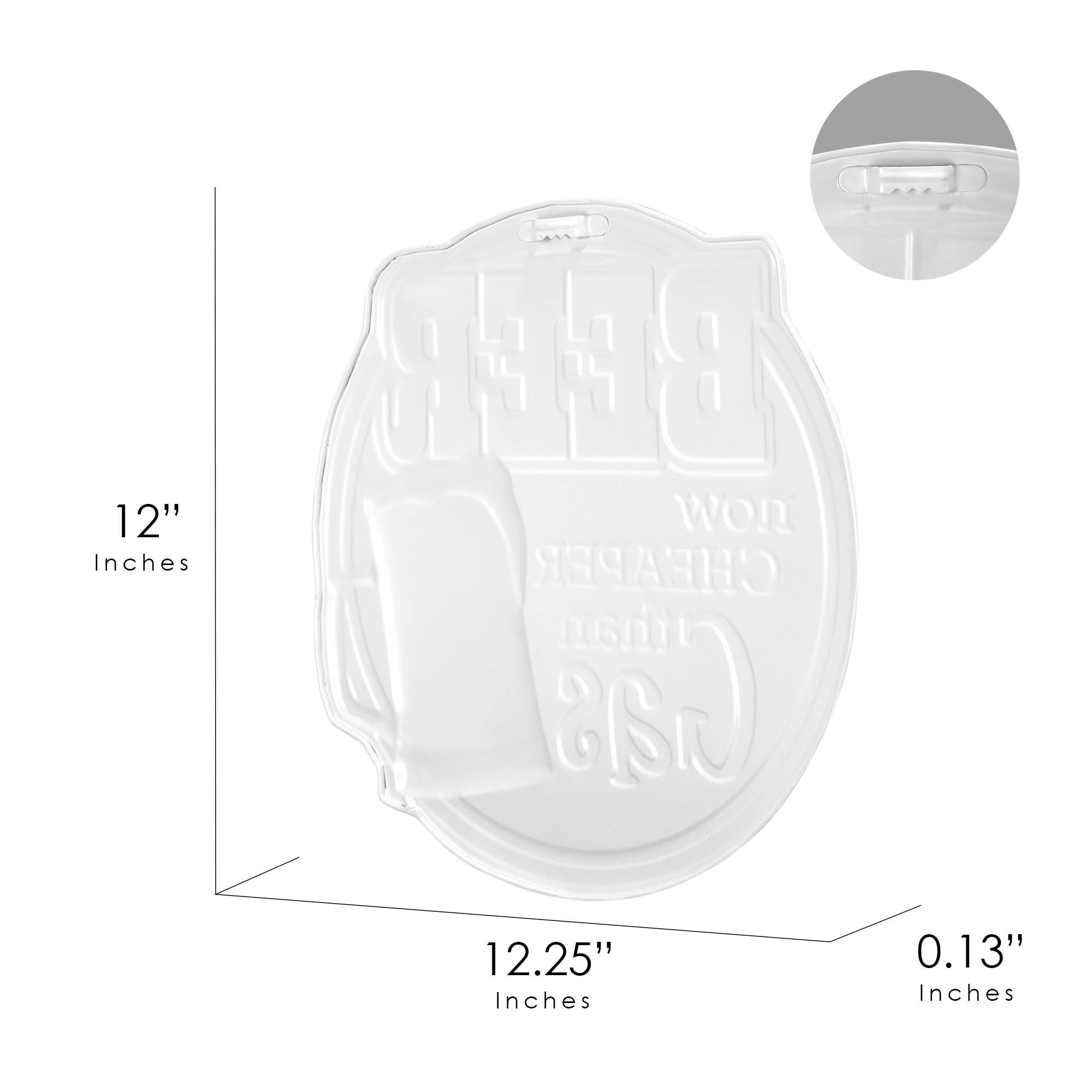 Beer is Cheaper than Gas Embossed Shaped Metal Wall Sign