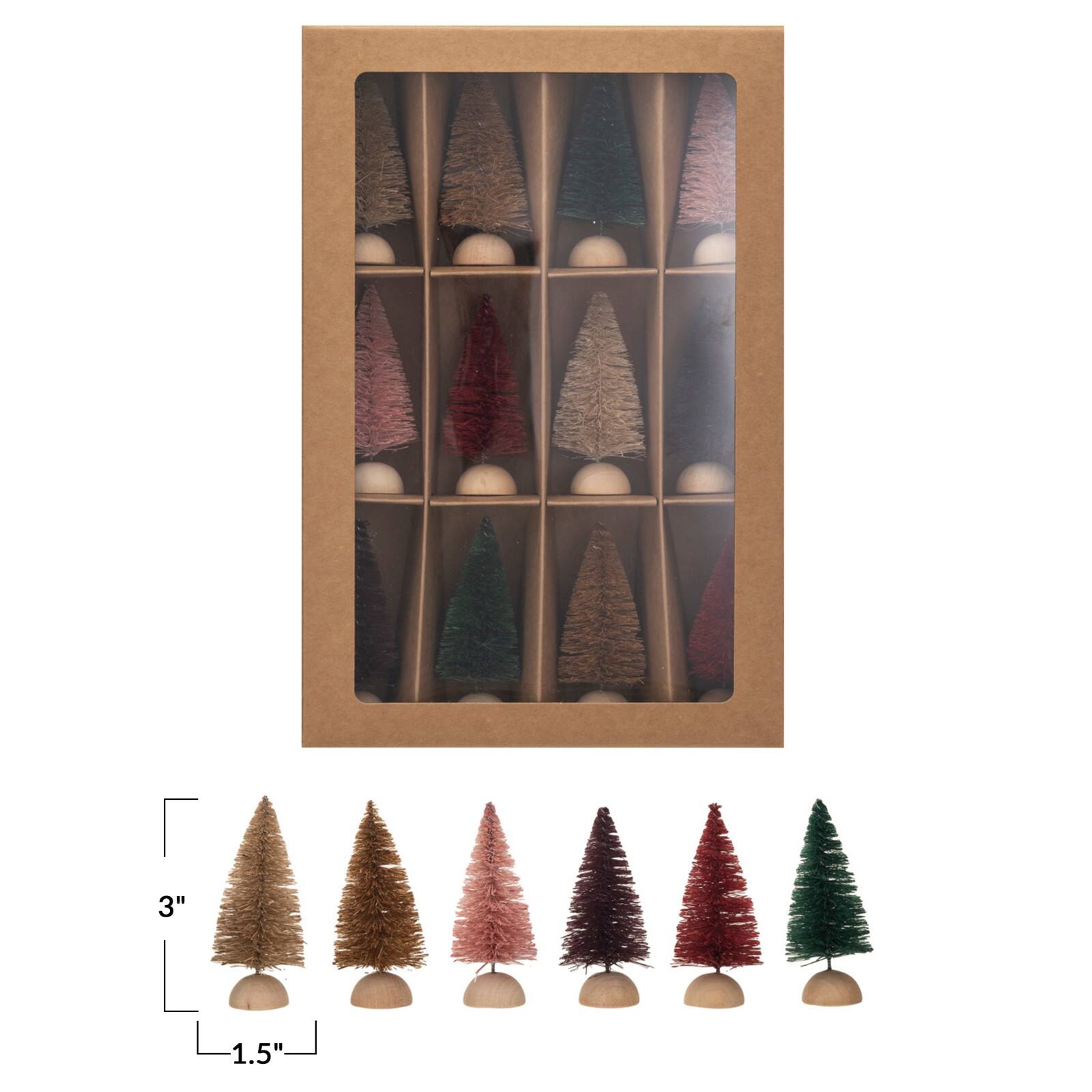 Hello Honey&#xAE; 3&#x22; Sisal Bottle Brush Tree with Wood Base Set