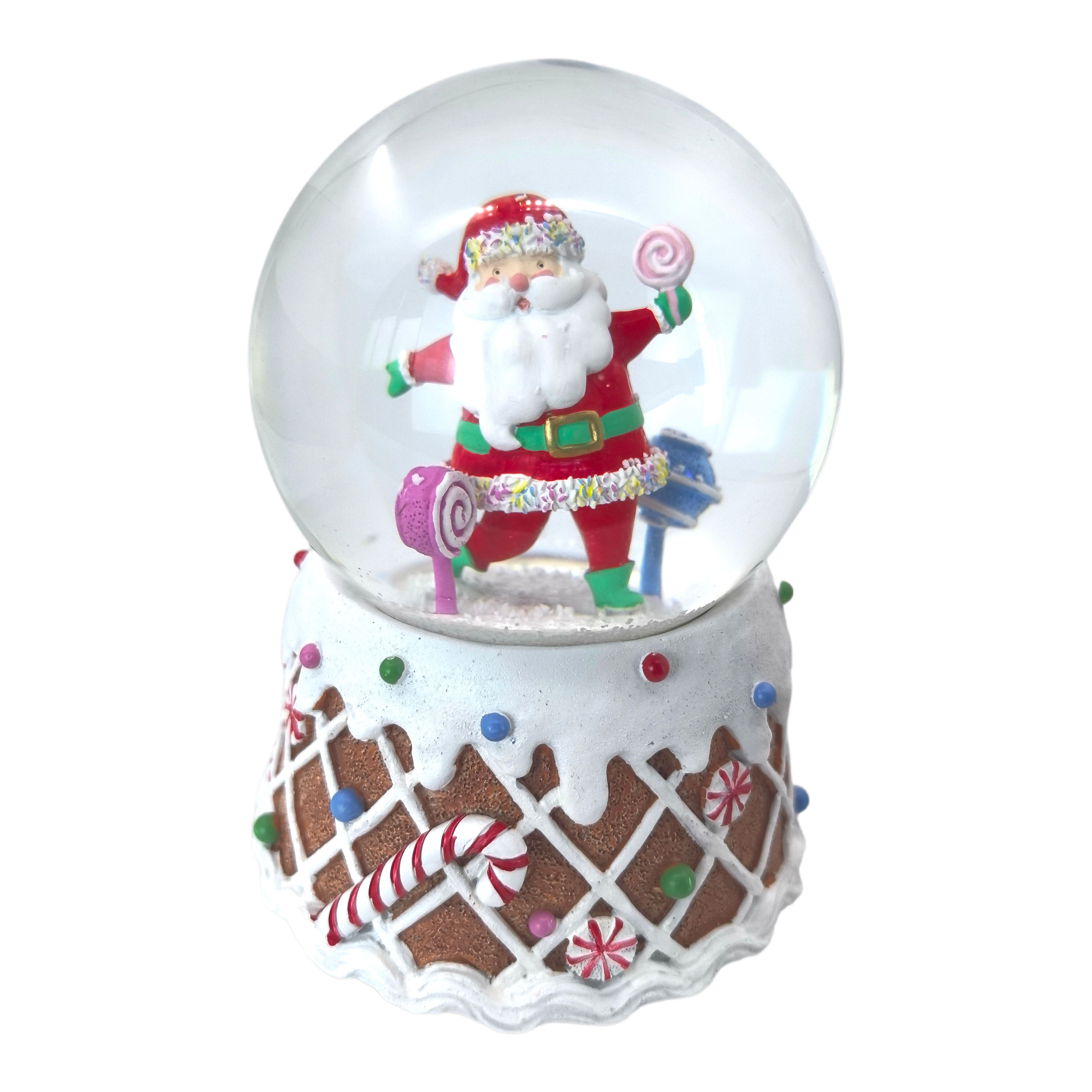 5.75&#x22; Santa &#x26; Lollipop Tabletop Waterglobe by Ashland&#xAE;