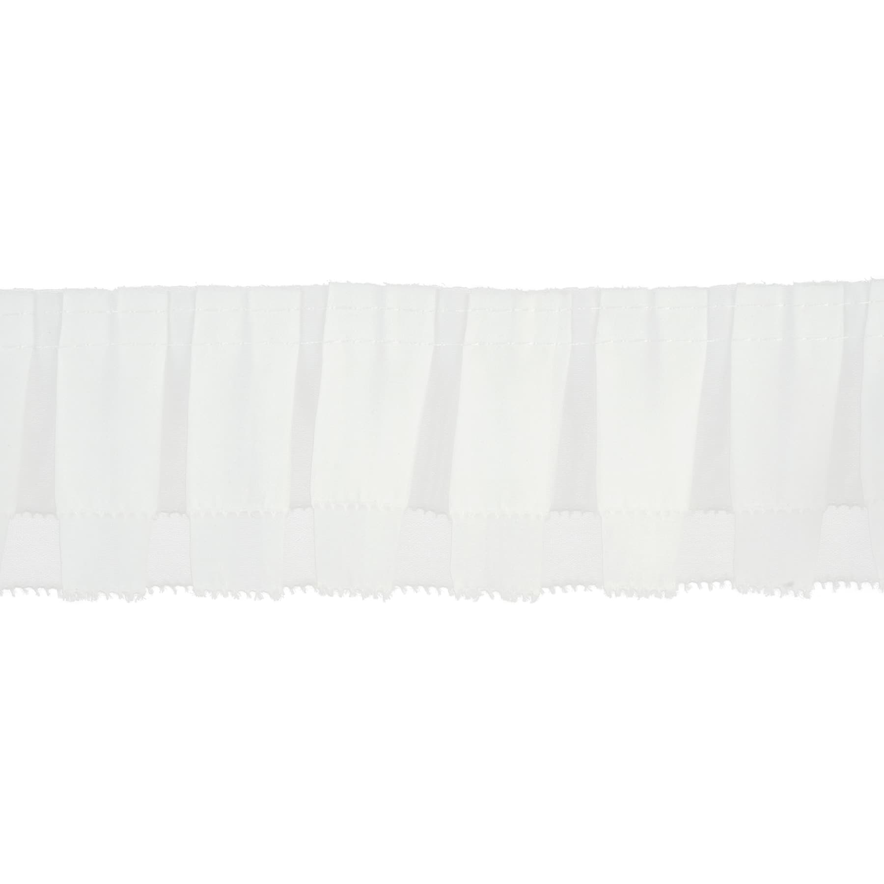 2.25&#x22; White Ruffled Trim by Celebrate It&#xAE;