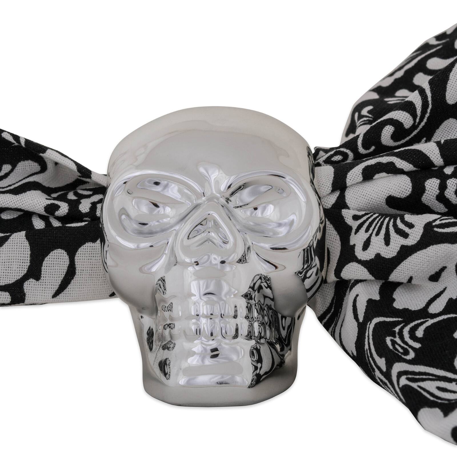 DII&#xAE; Silver Skull Napkin Ring Set, 6ct.