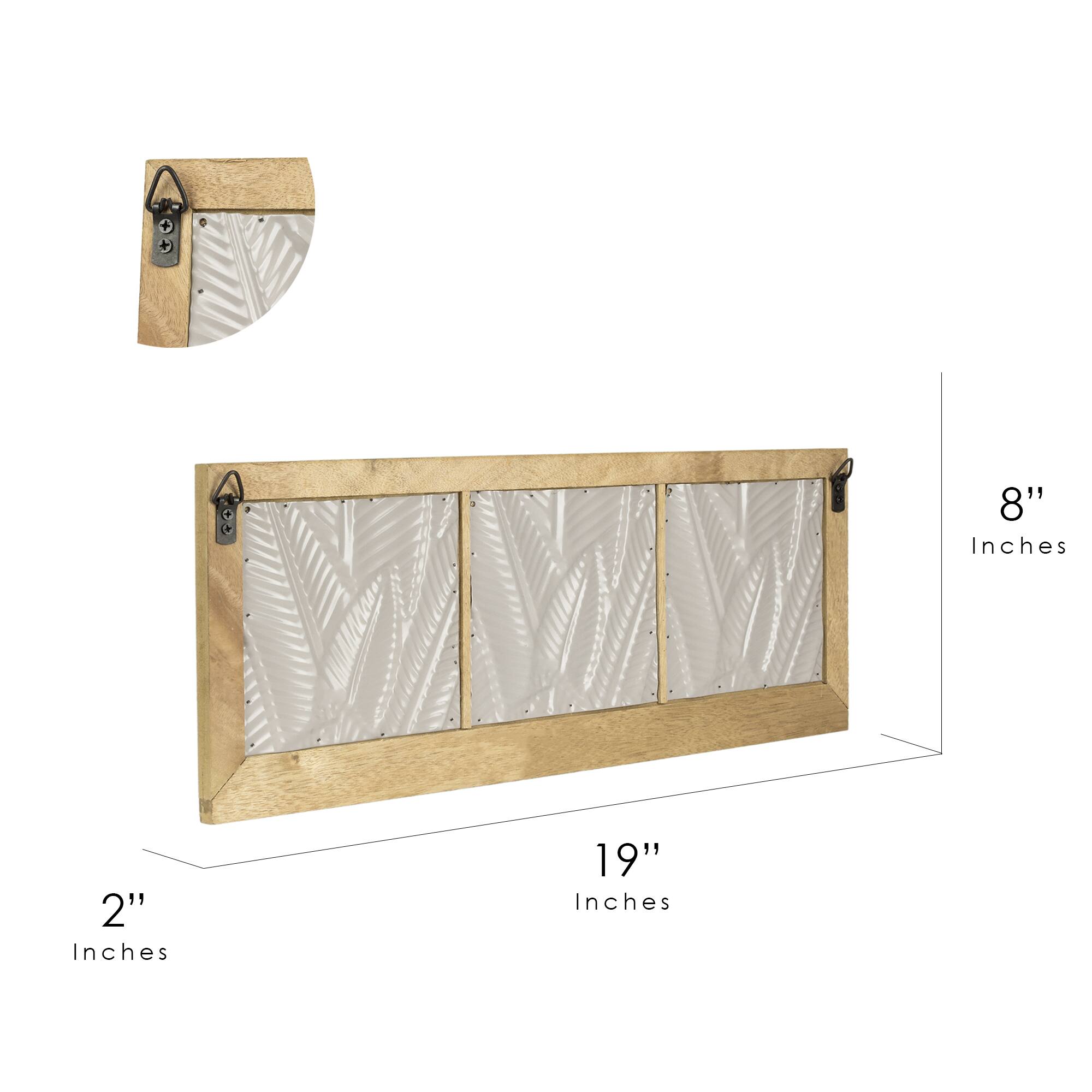 Gray Tropical Leaves Wall Rack