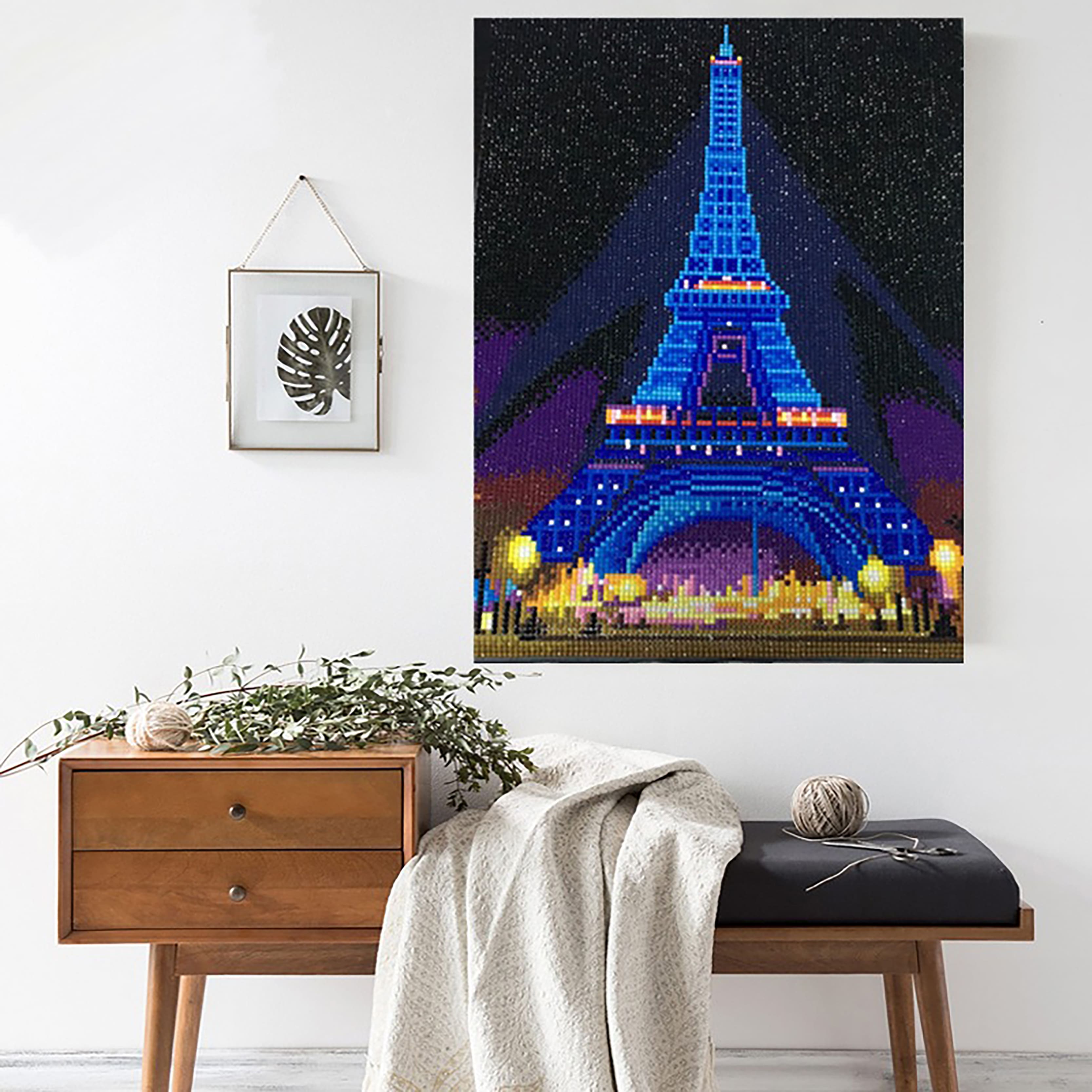 Sparkly Selections Eiffel Tower Pre-Framed Diamond Painting Kit with Backlighting