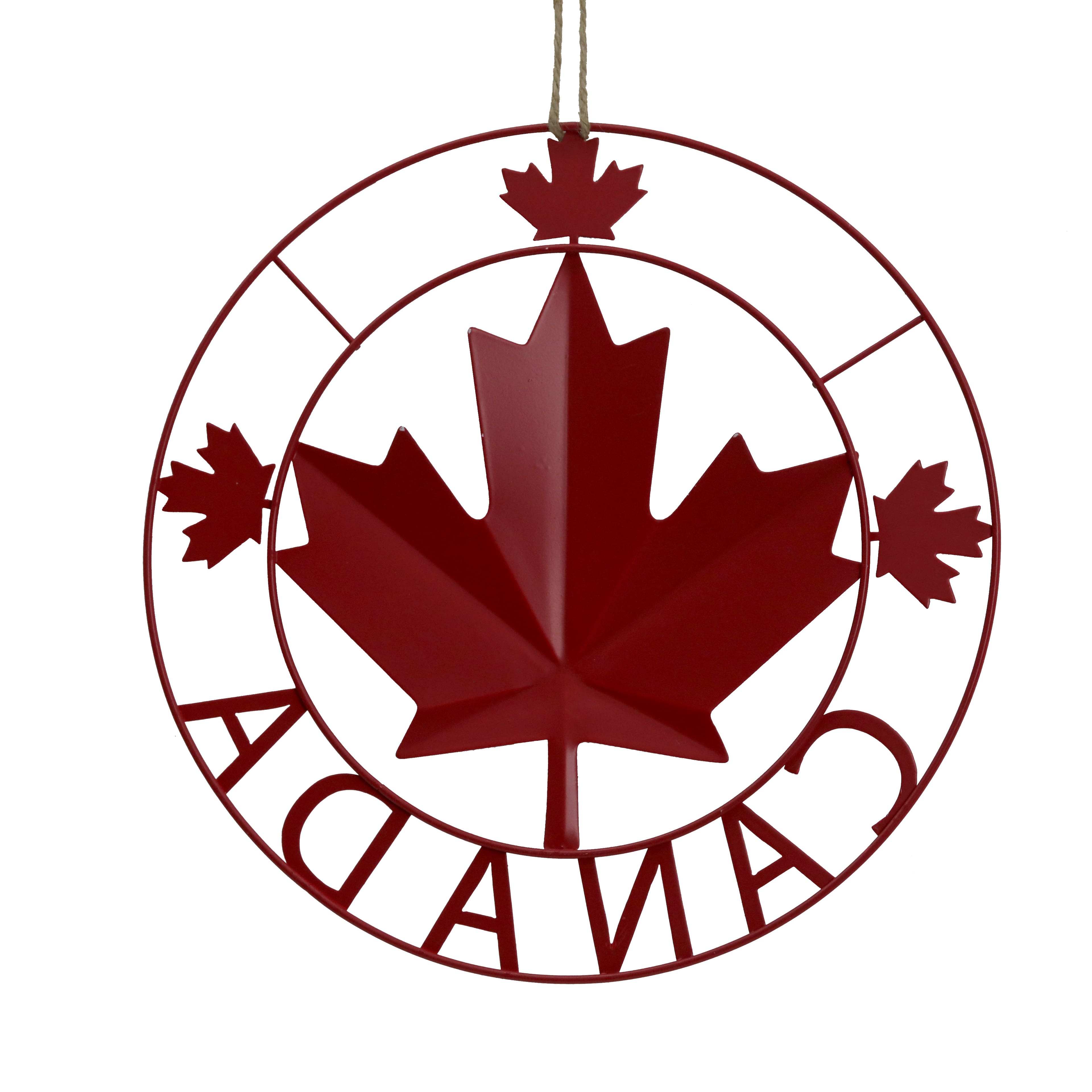 11&#x22; Red Canada Day Maple Leaf Wall Accent by Celebrate It&#x2122;