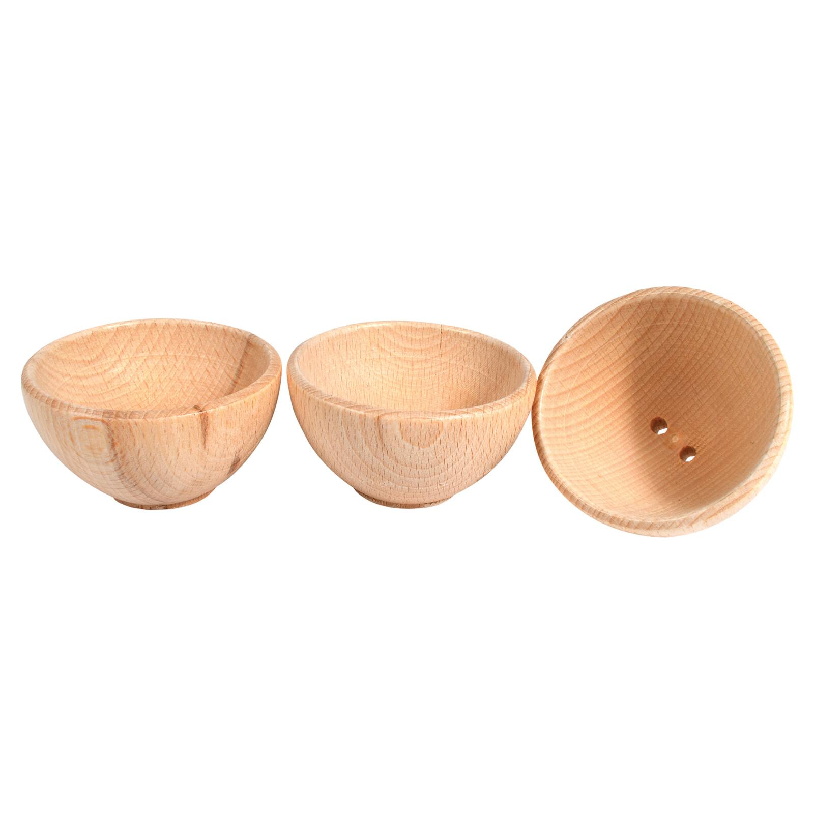 TickiT® Wooden Bowls, 3ct.