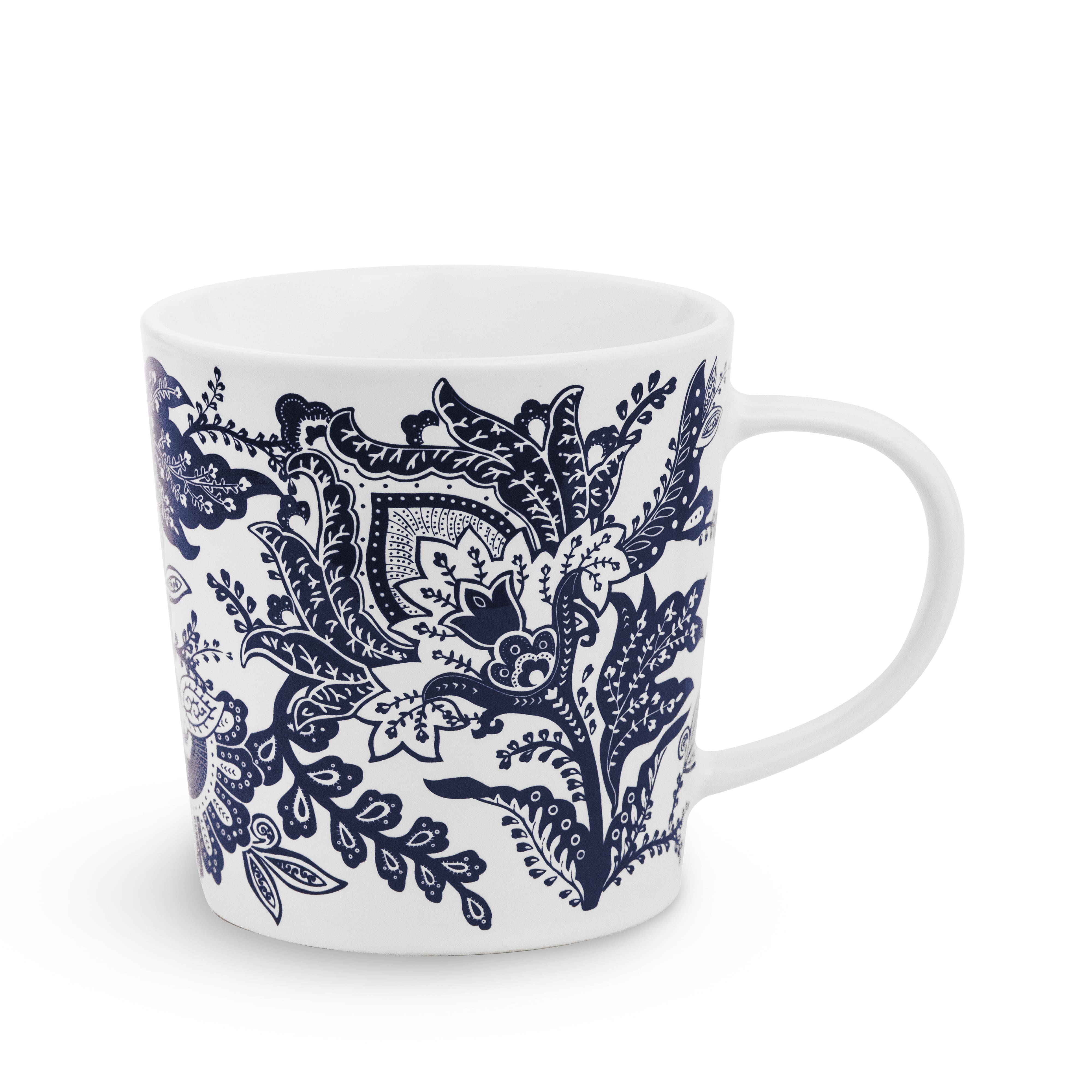 Vera Bradley® 12oz. Java Navy White Ceramic Mug