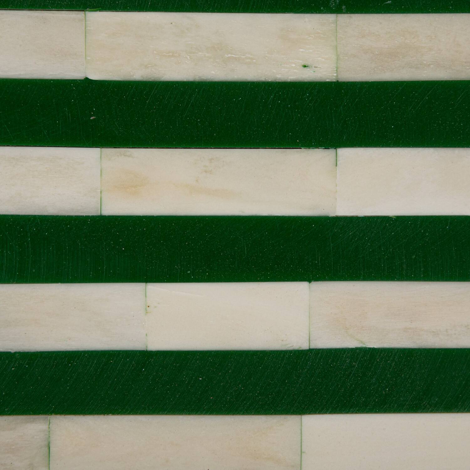 Hello Honey® 18" Green & Cream Reclaimed Wood Tray with Handles