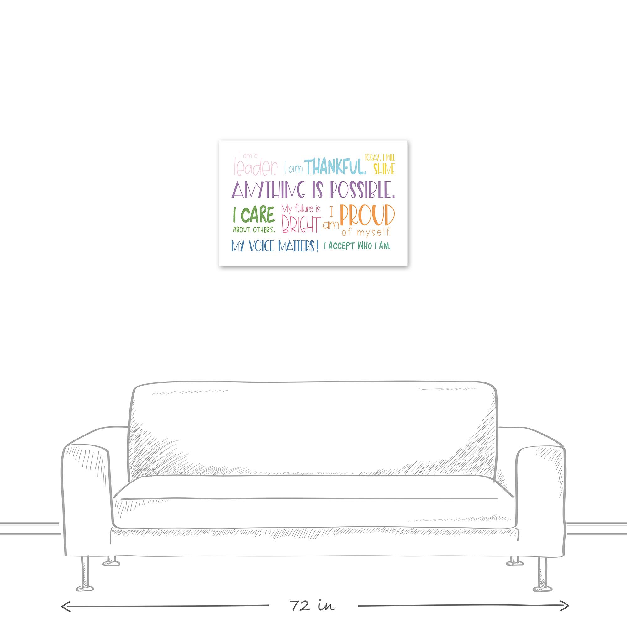 I Am Words 20&#x22; x 30&#x22; Canvas Wall Art