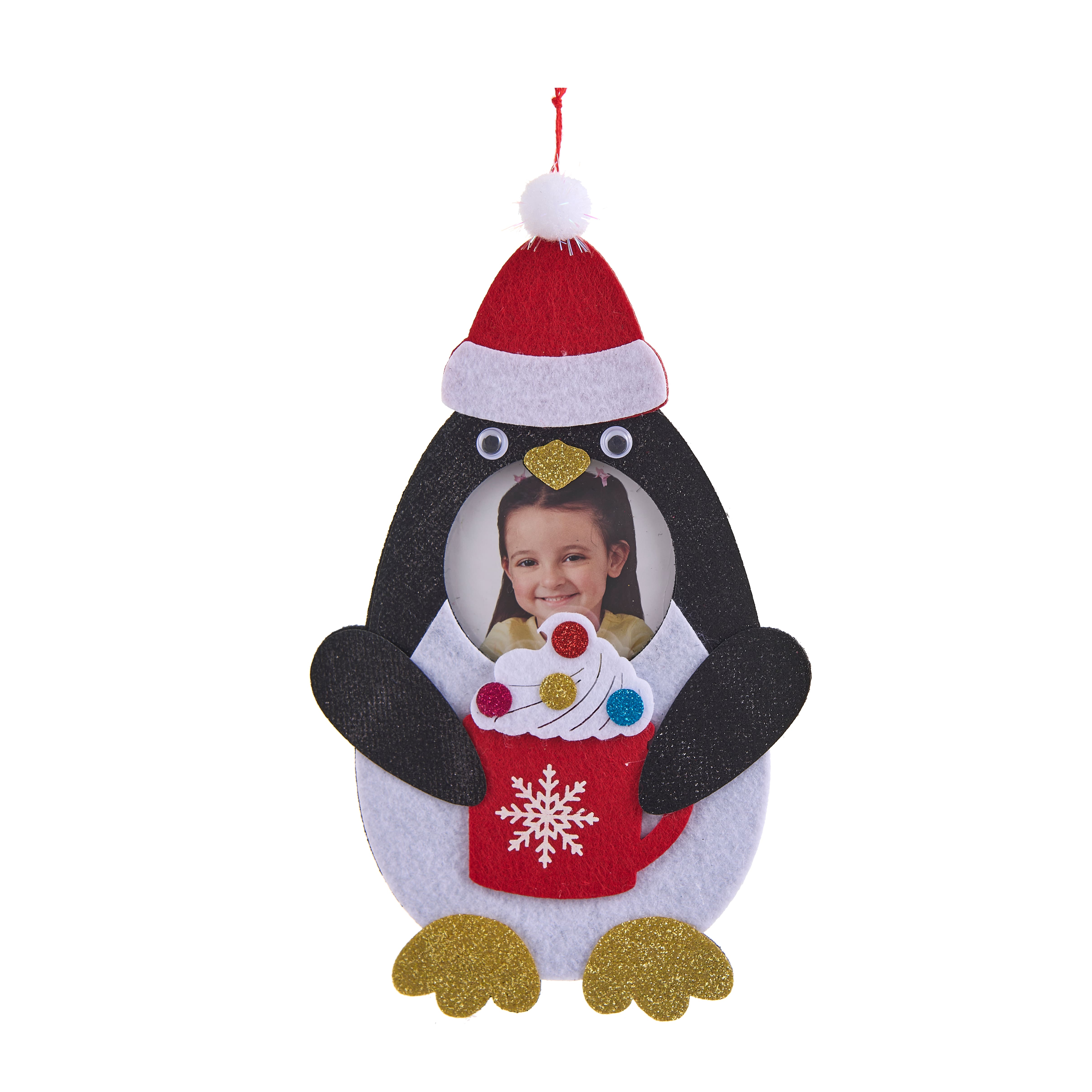2.5&#x22; Penguin with Hot Cocoa Felt Ornament Frame by Studio D&#xE9;cor&#xAE;