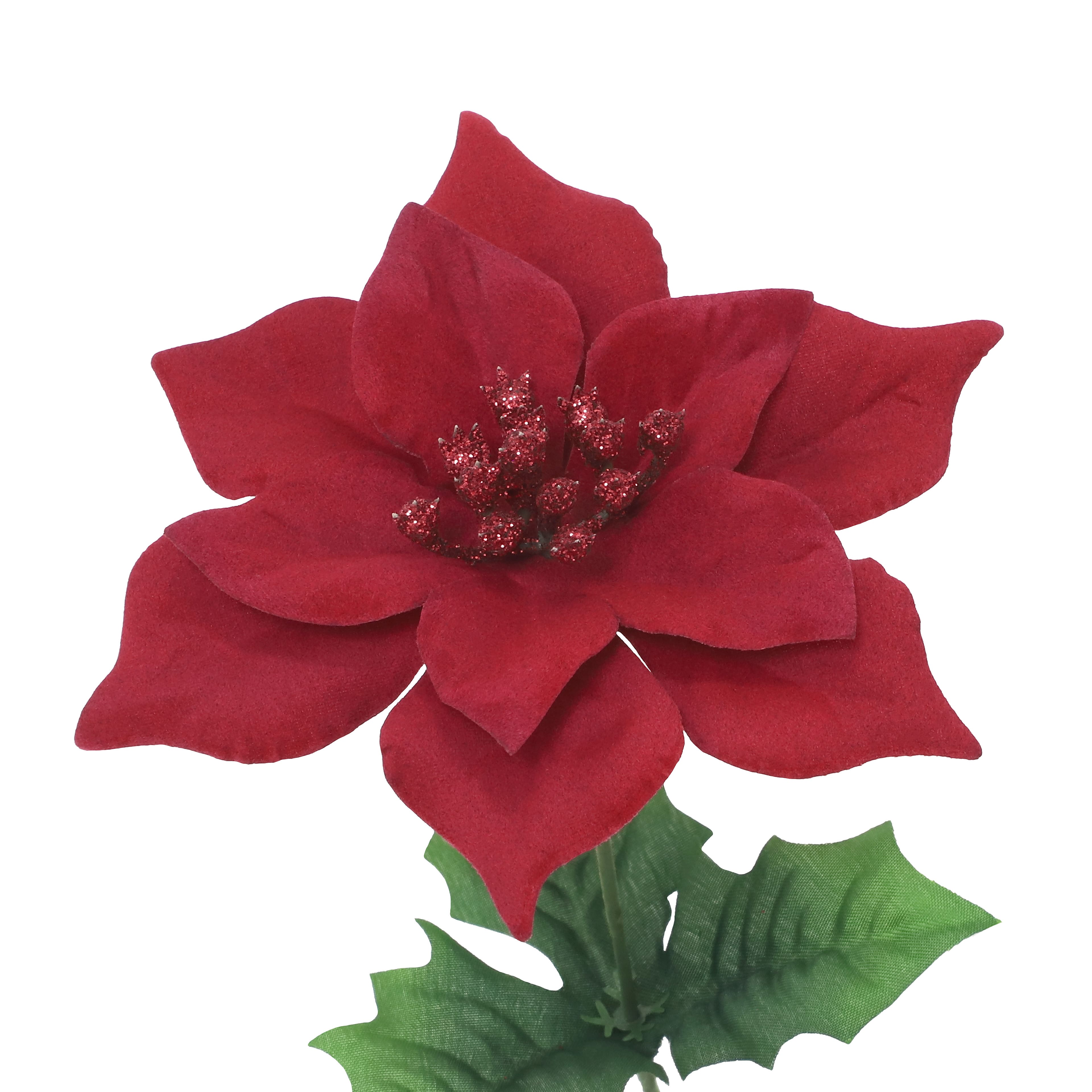 12&#x22; Poinsettia with Glitter Bush by Ashland&#xAE;