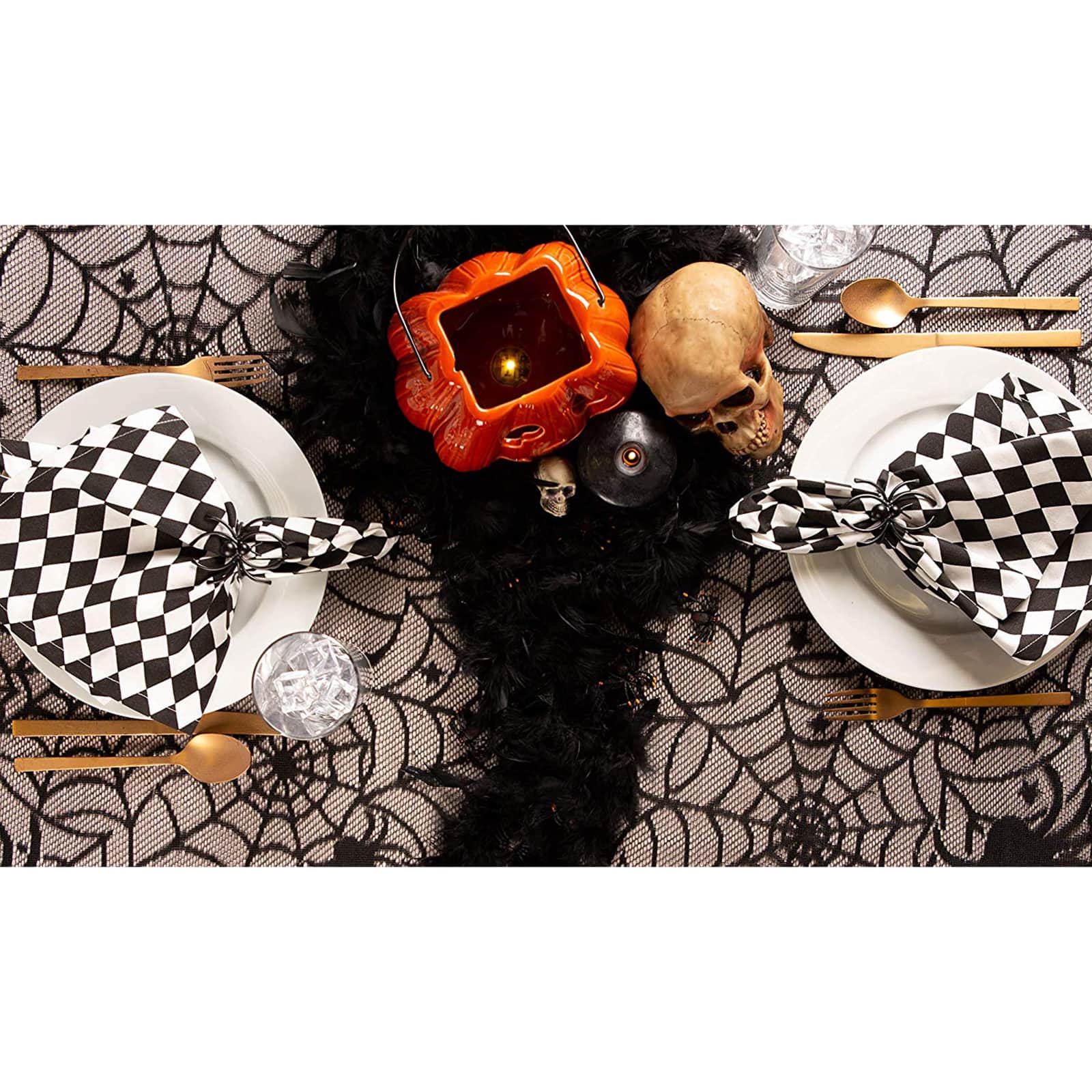 DII&#xAE; 72&#x22; Halloween Lace Tablecloth
