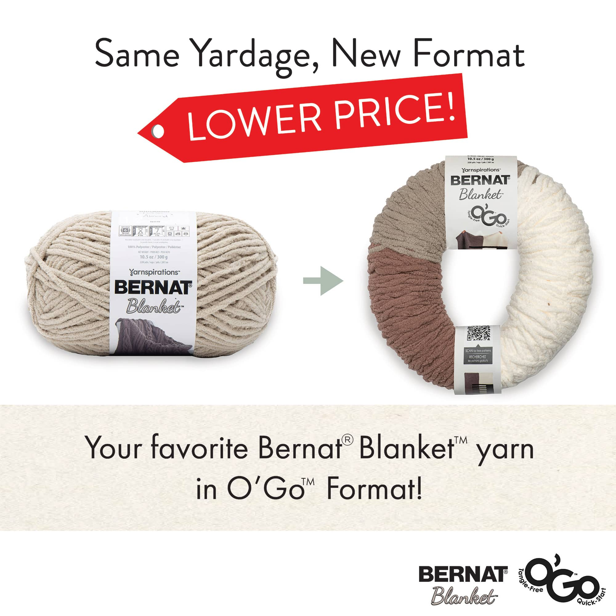 Bernat Blanket O'Go Yarn - Clearance