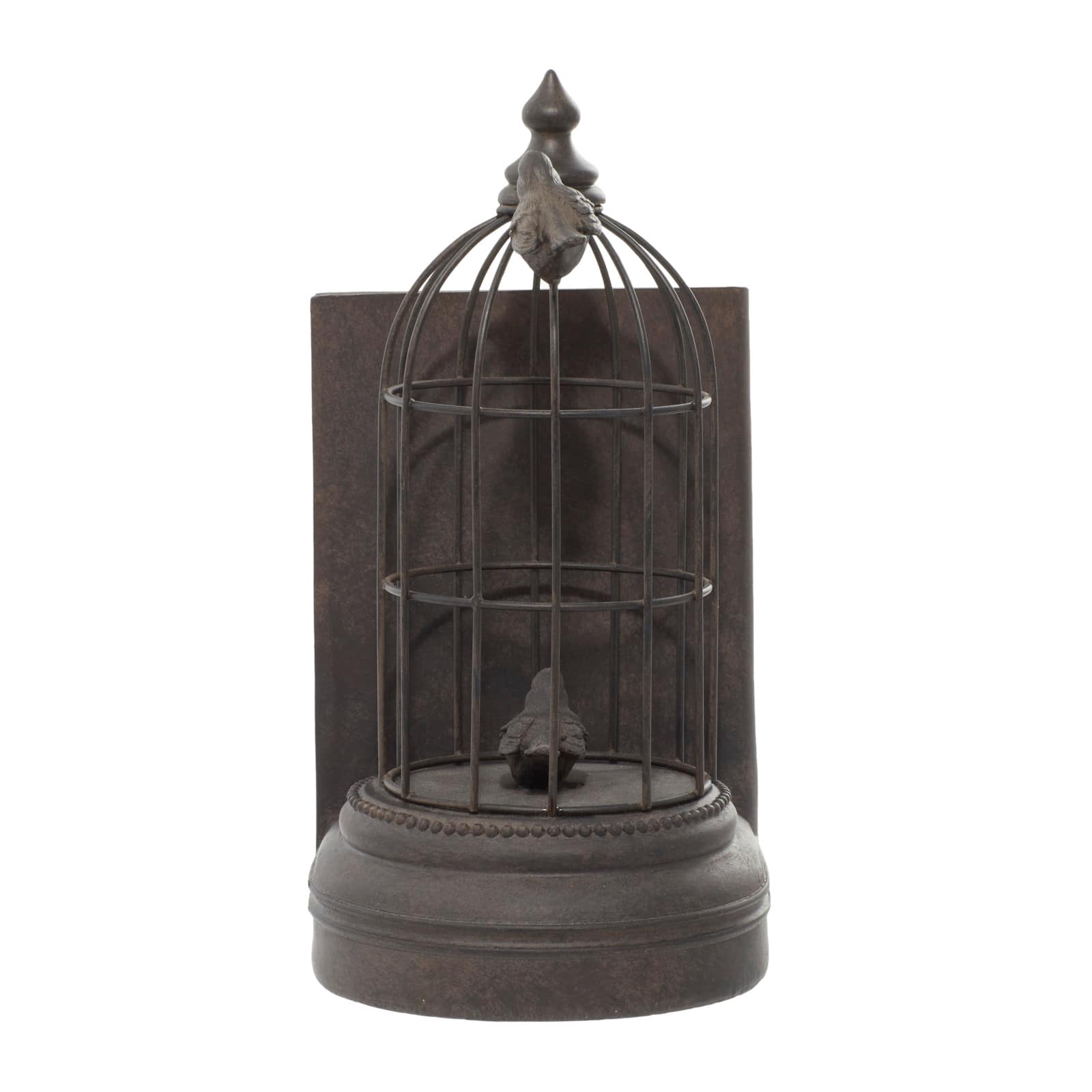 Black Metal Farmhouse Birdcage Bookends Set