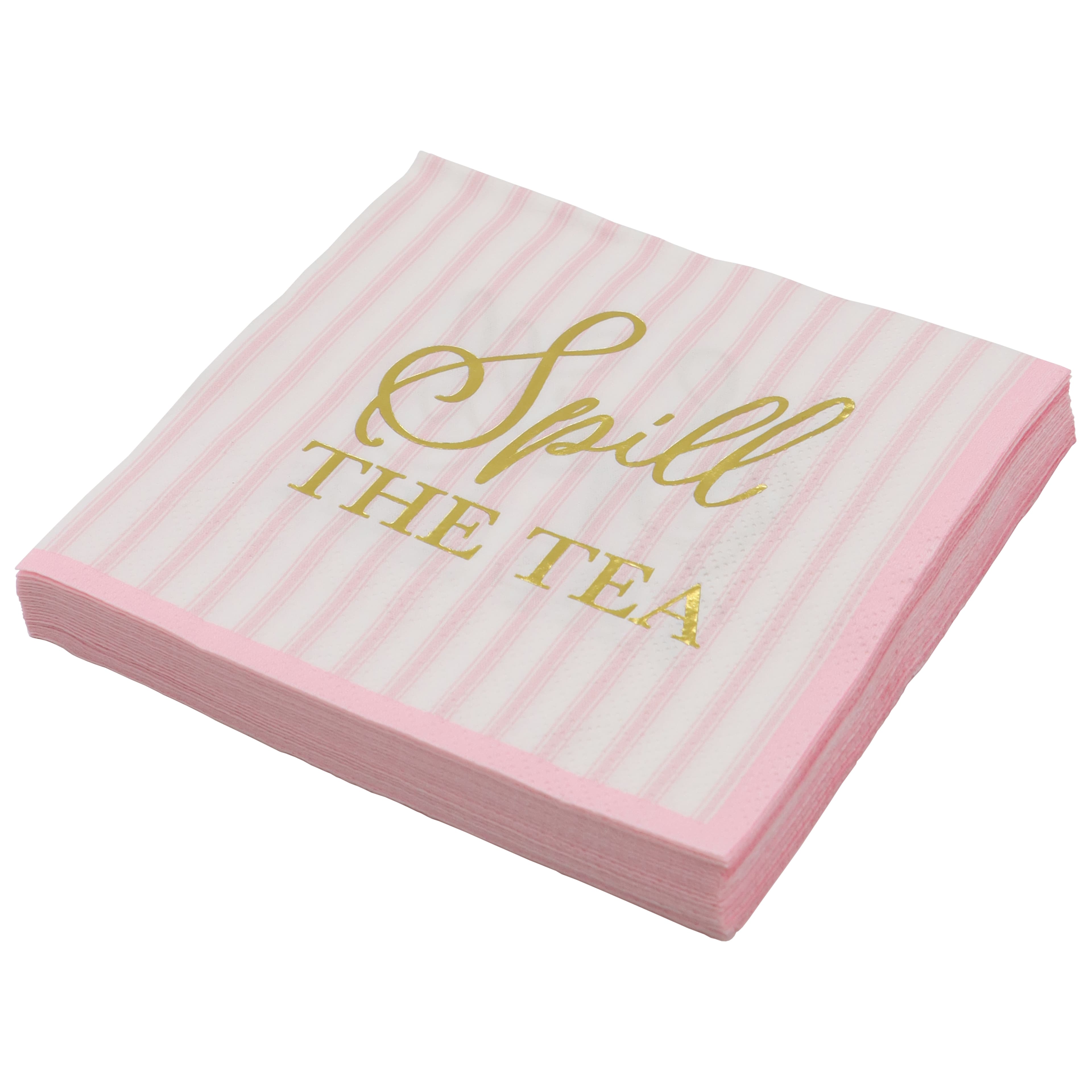 Spill the Tea Stripes Beverage Napkins, 20ct. by Celebrate It&#x2122;