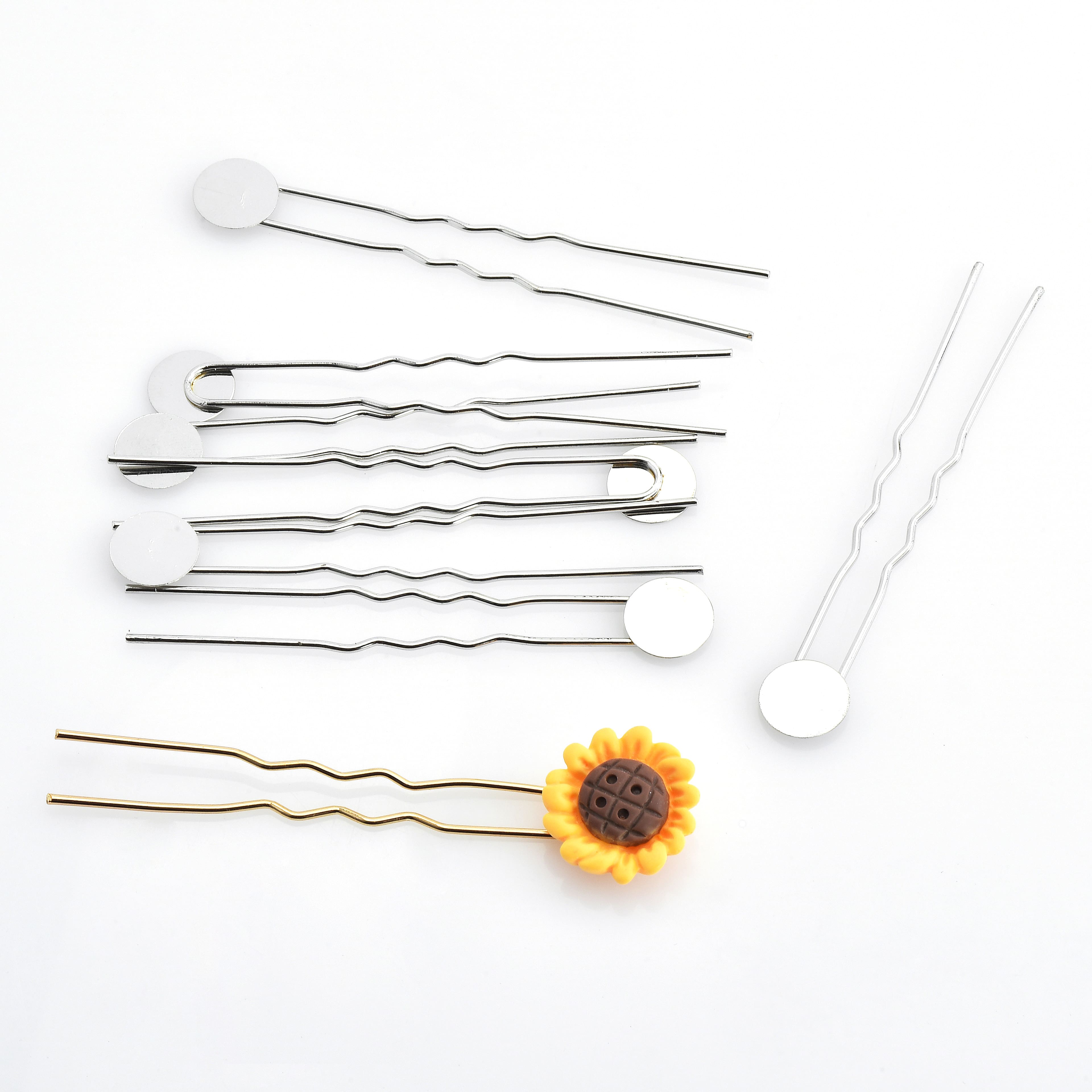 Hair Pins with 12mm Circle Blanks, 10ct. by Bead Landing&#x2122;