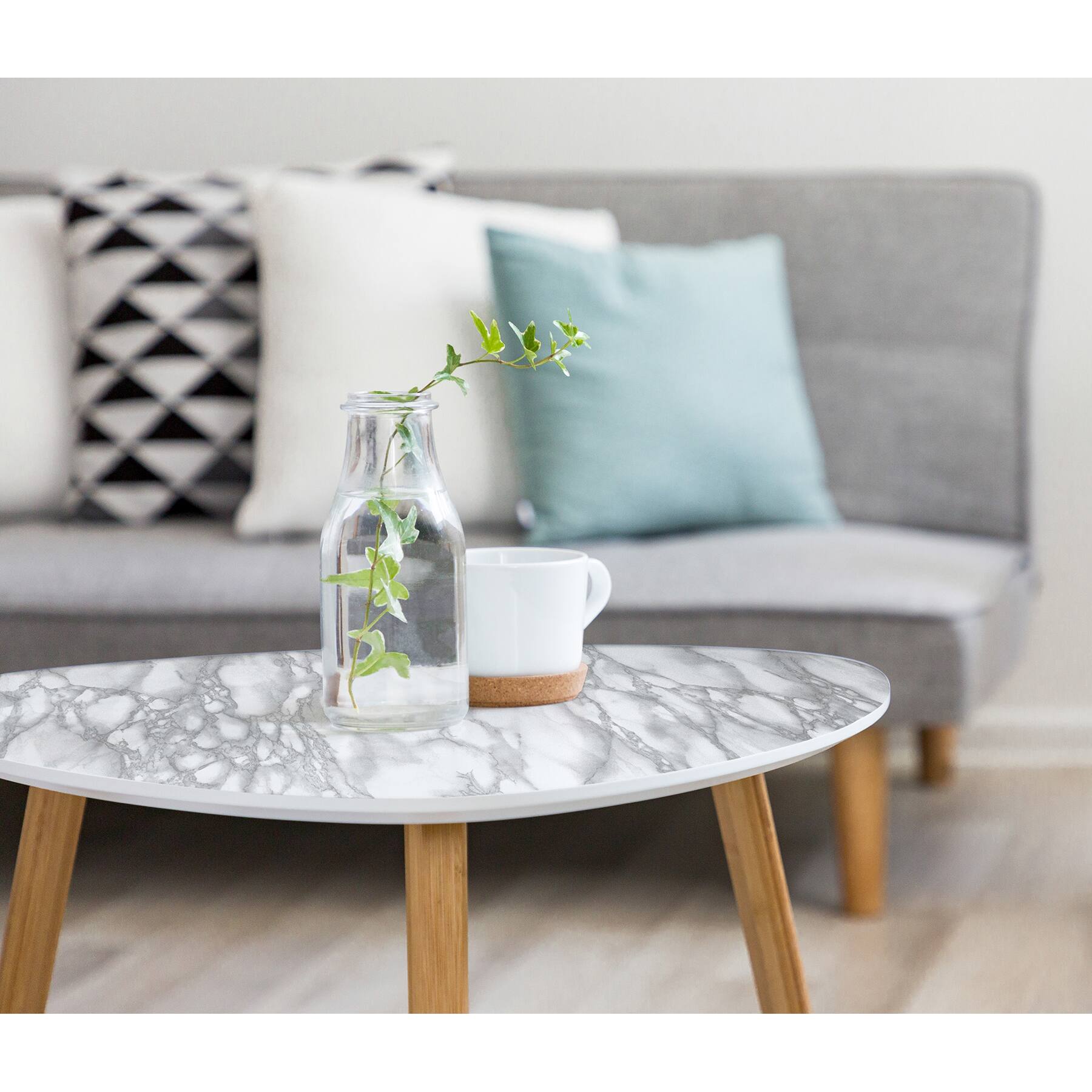 Fablon Marble Grey Blue Adhesive Film, 2ct.